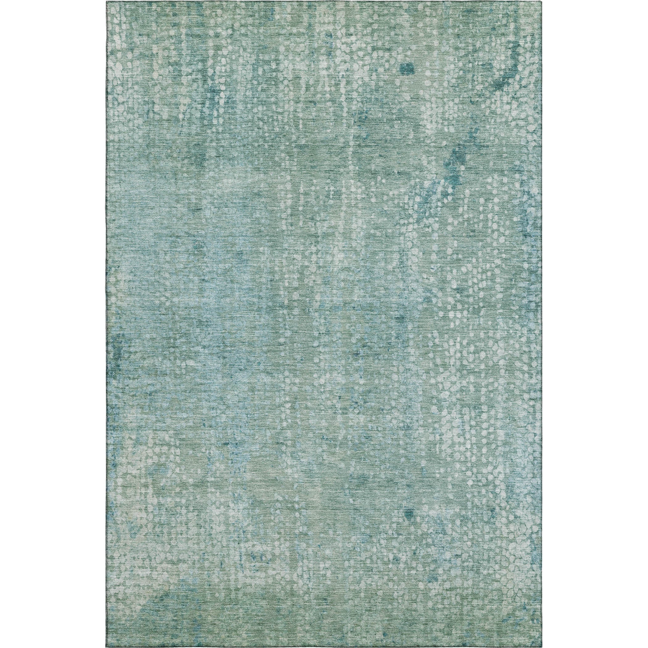 Baku Machine Washable Transitional Teal Rug 2'6" x 3'10" #shape_Rectangle