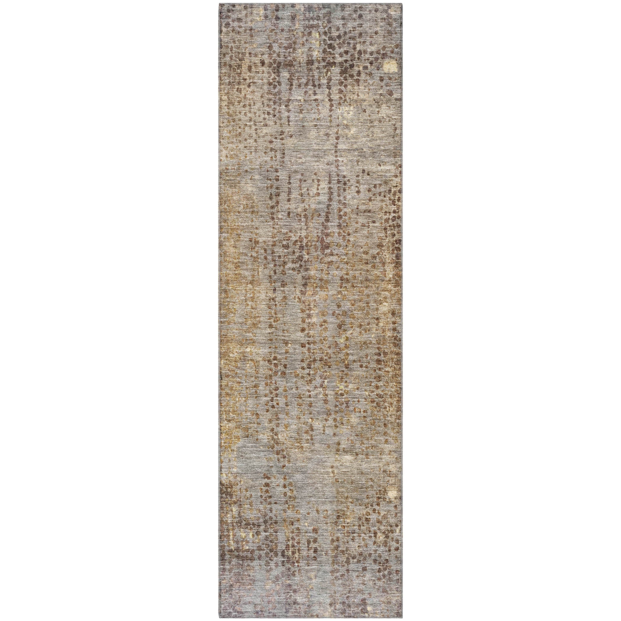 Prague Machine Washable Transitional Brown Rug 2'3" x 7'6" #shape_Runner