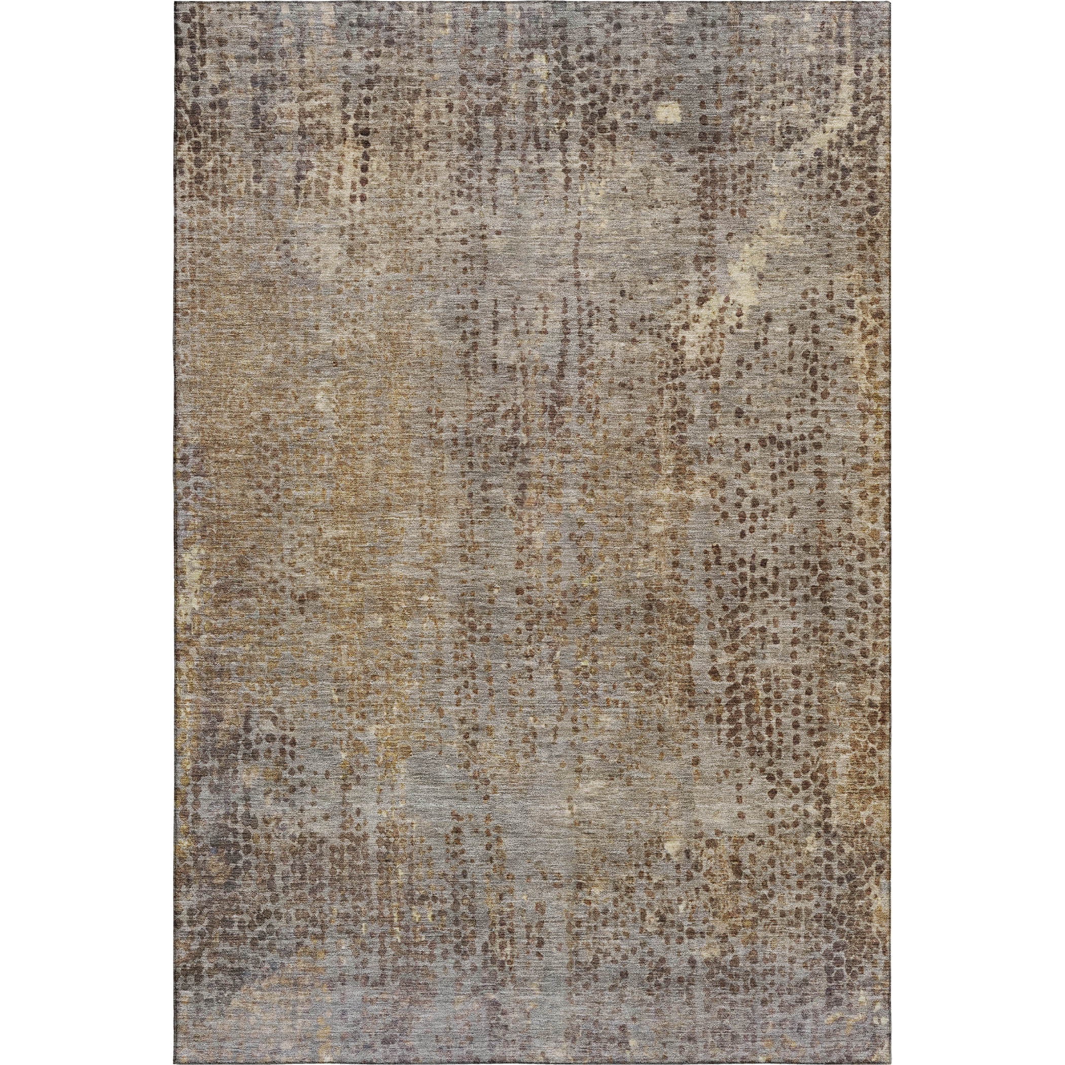 Prague Machine Washable Transitional Brown Rug 2'6" x 3'10" #shape_Rectangle