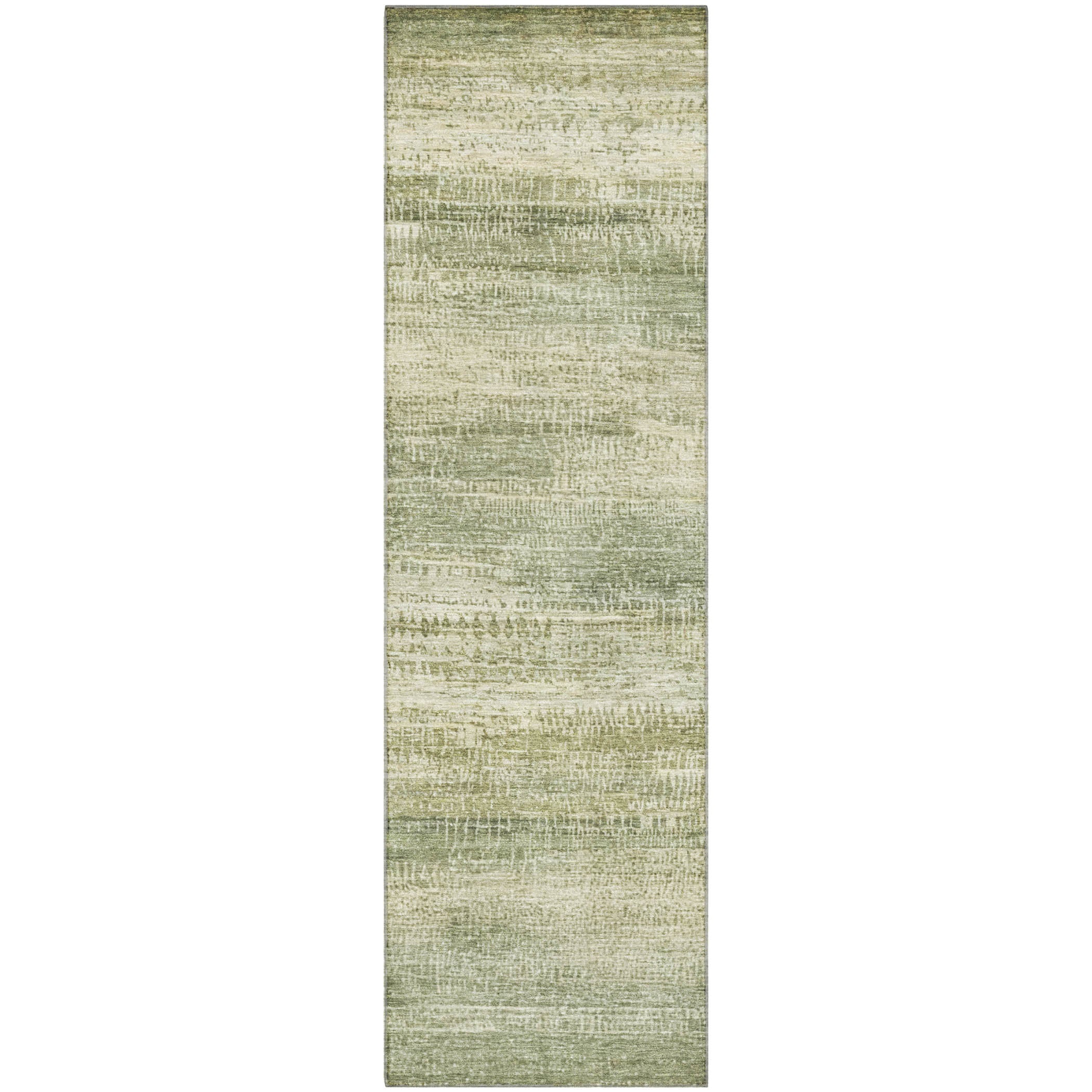 Siena Machine Washable Transitional Aloe Green Rug 2'3" x 7'6" #shape_Runner