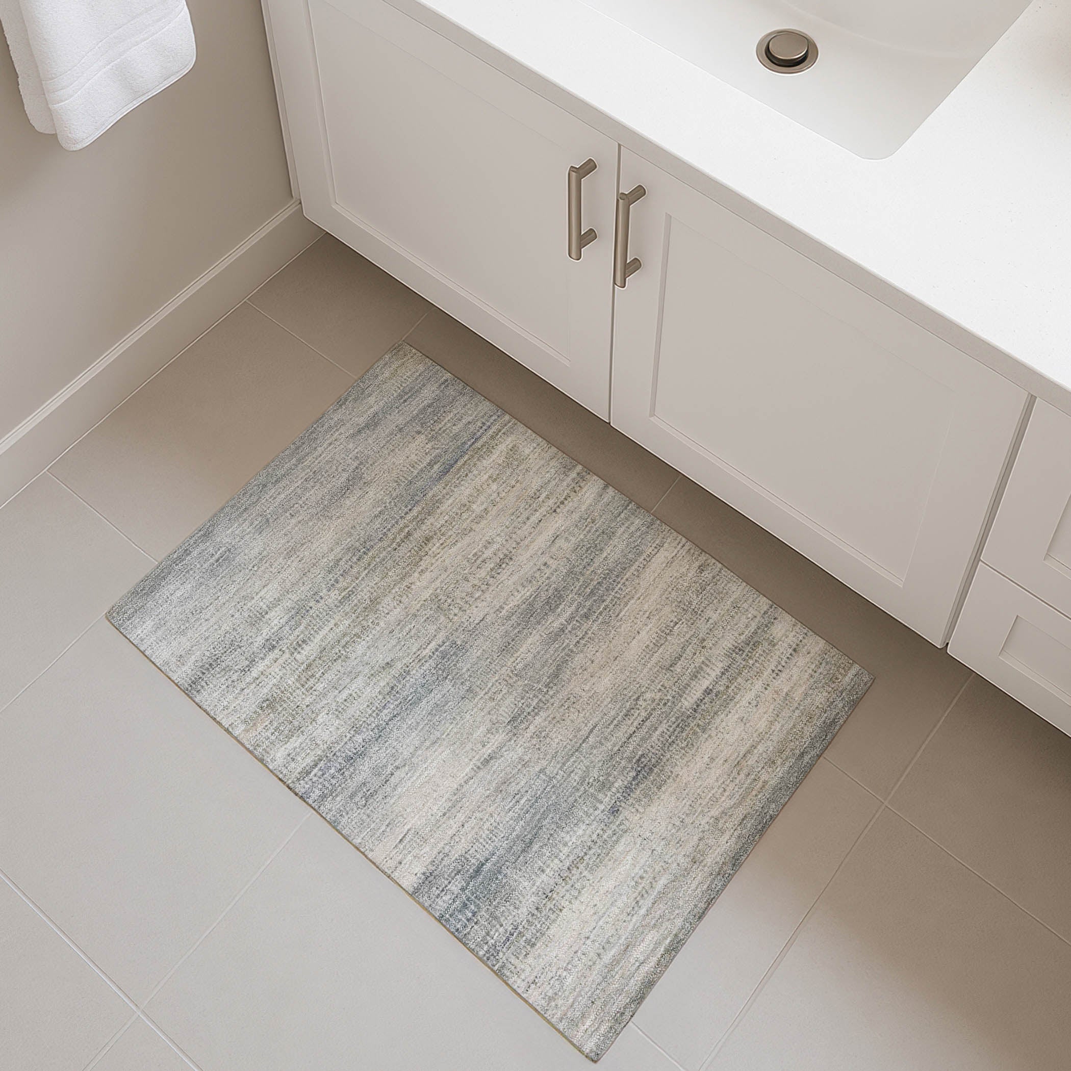 Siena Machine Washable Transitional Linen Ivory Rug 1'8" x 2'6" #shape_Rectangle