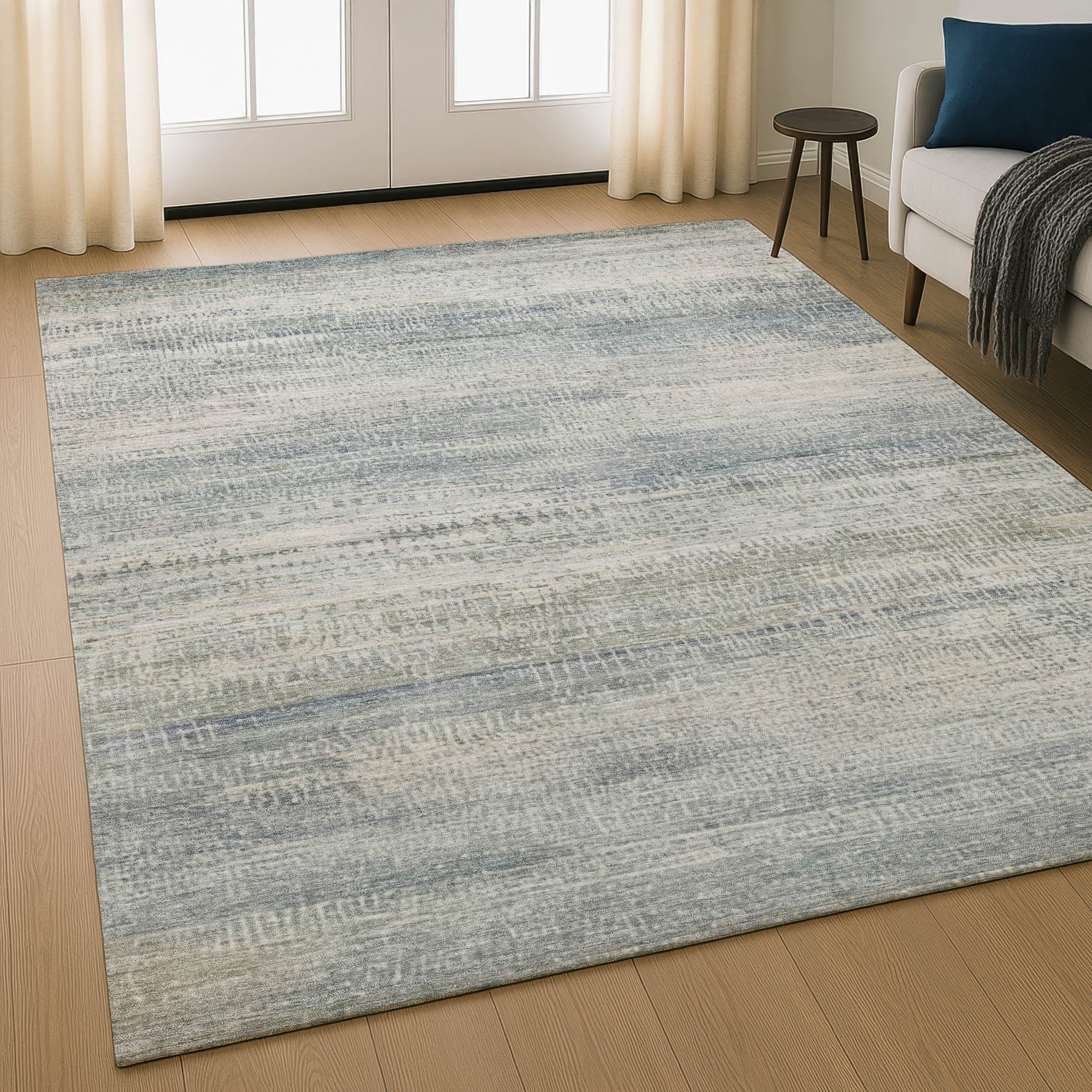 Siena Machine Washable Transitional Linen Ivory Rug 2'6" x 3'10" #shape_Rectangle