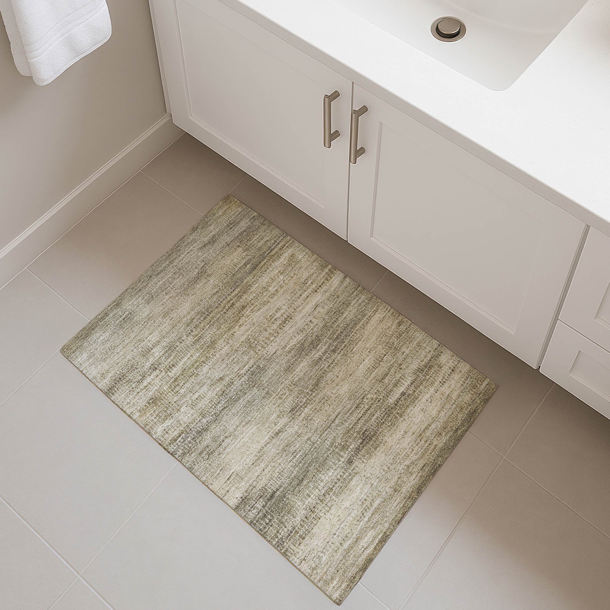 Siena Machine Washable Transitional Taupe Brown Rug 1'8" x 2'6" #shape_Rectangle