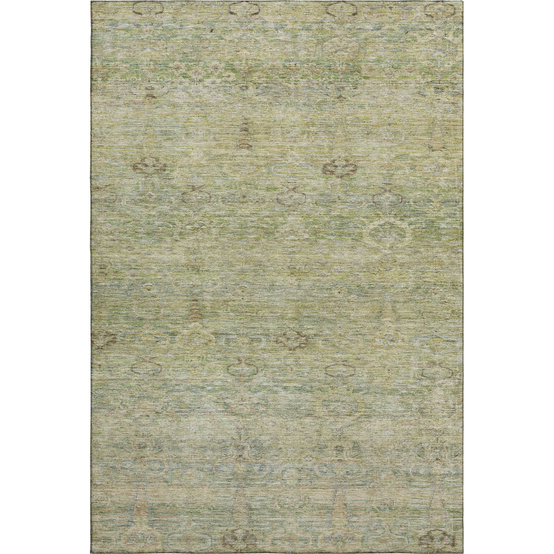 Salzburg Machine Washable Traditional Green Rug 2'6" x 3'10" #shape_Rectangle