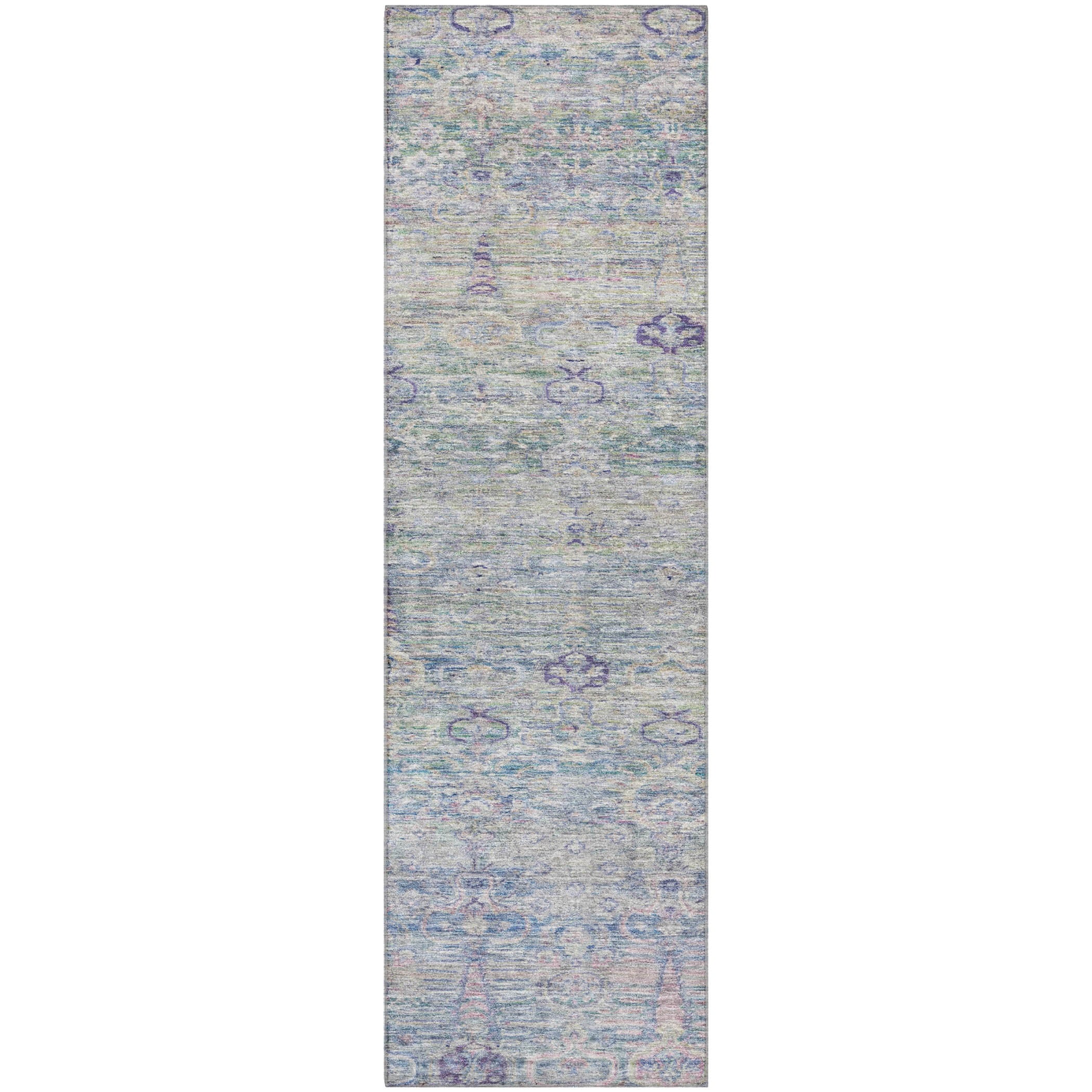 Salzburg Machine Washable Traditional Plum Purple Rug 2'3" x 7'6" #shape_Runner