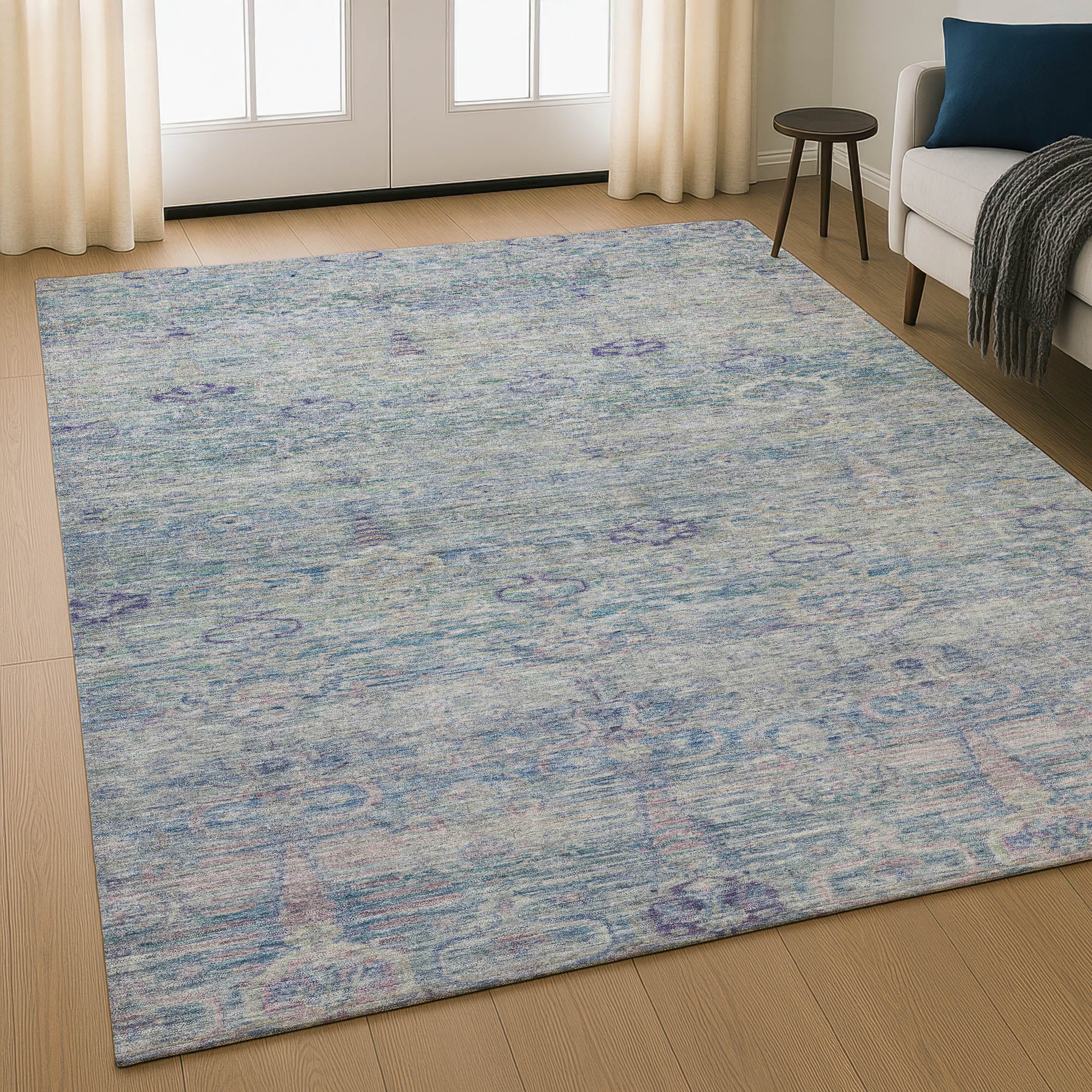 Salzburg Machine Washable Traditional Plum Purple Rug 2'6" x 3'10" #shape_Rectangle