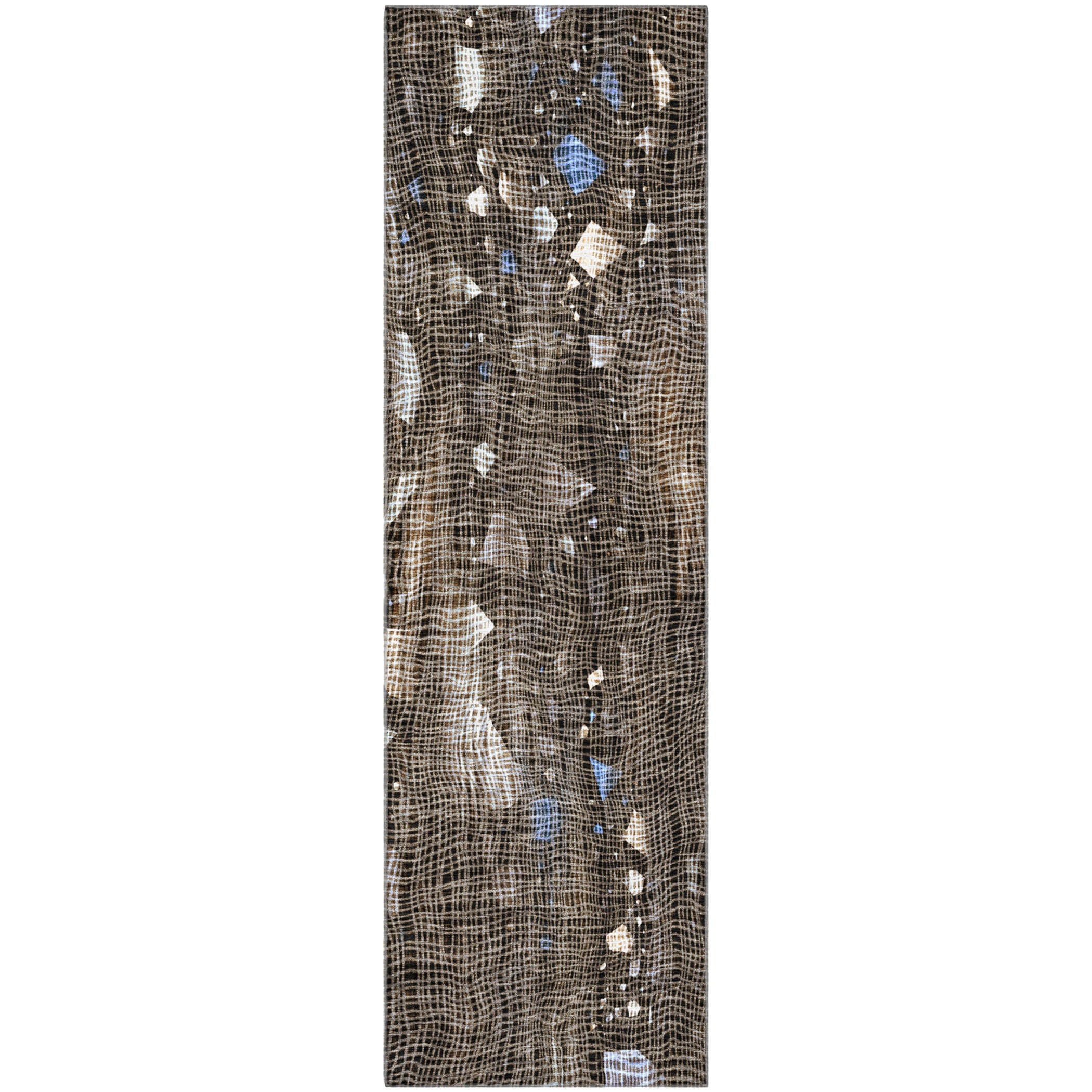 Seville Machine Washable Transitional Chocolate Brown Rug 2'3" x 7'6" #shape_Runner