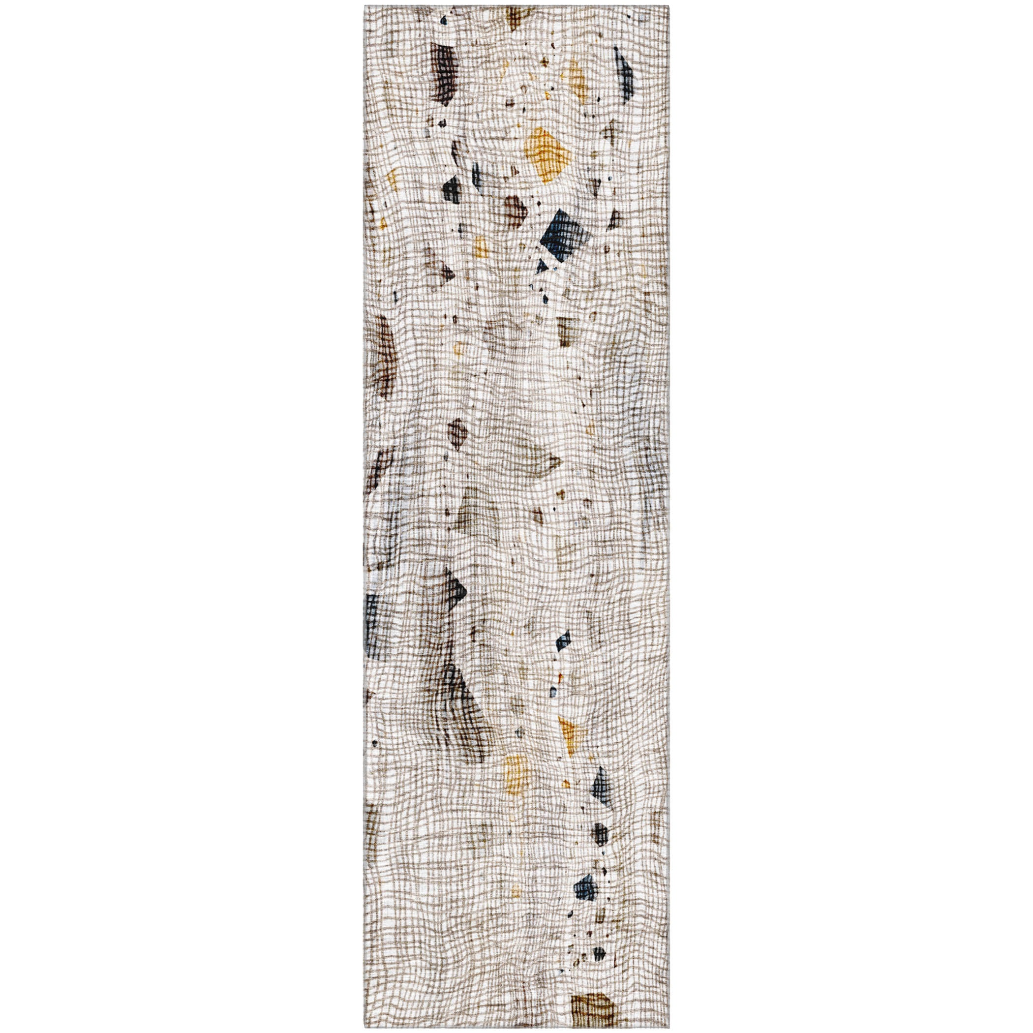 Seville Machine Washable Transitional Linen Ivory Rug 2'3" x 7'6" #shape_Runner
