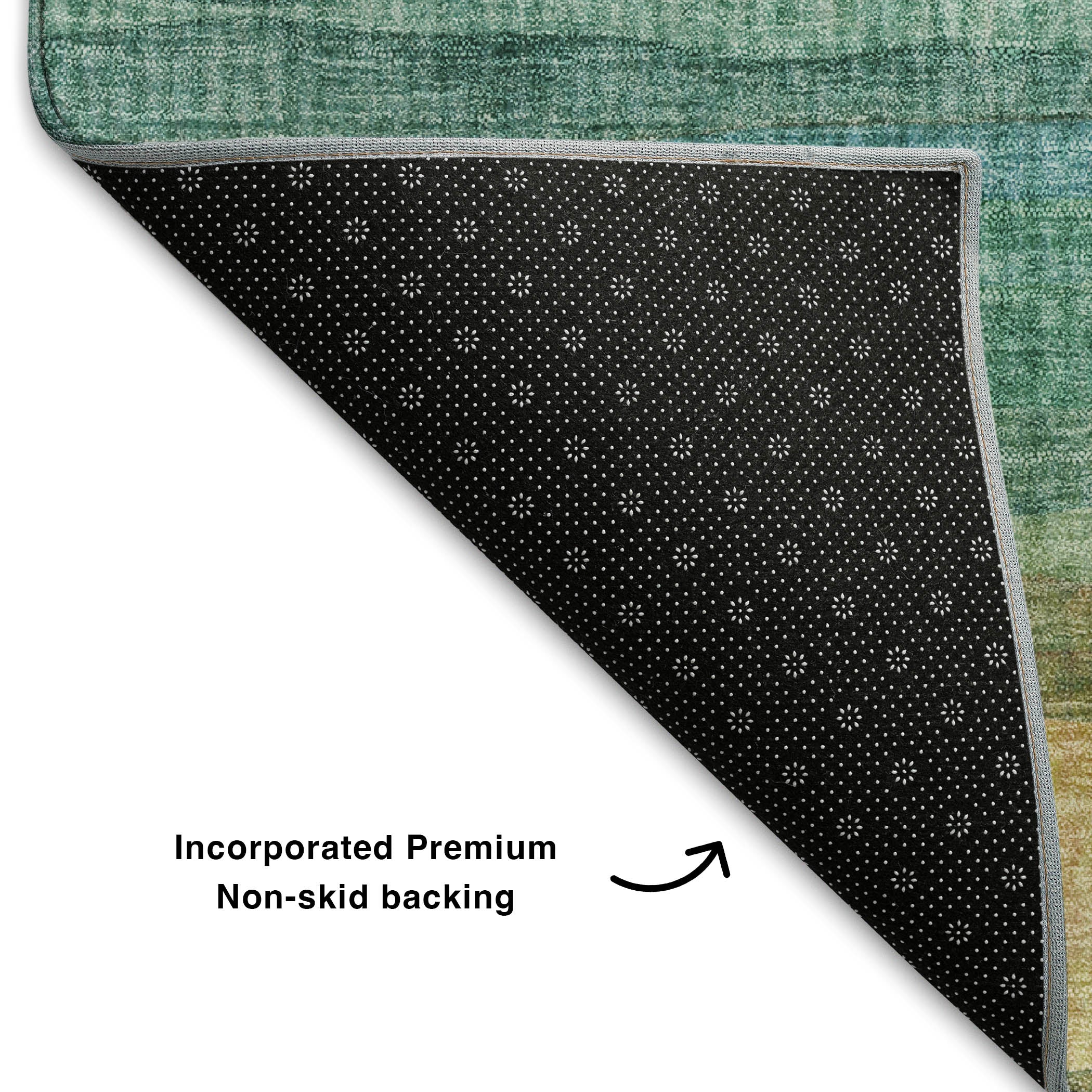Athens Machine Washable Transitional Aloe Green Rug 1'8" x 2'6" #shape_Rectangle