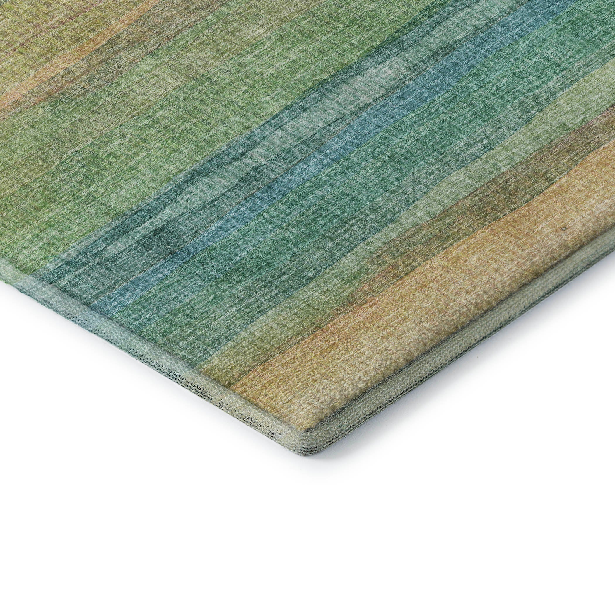 Athens Machine Washable Transitional Aloe Green Rug 1'8" x 2'6" #shape_Rectangle