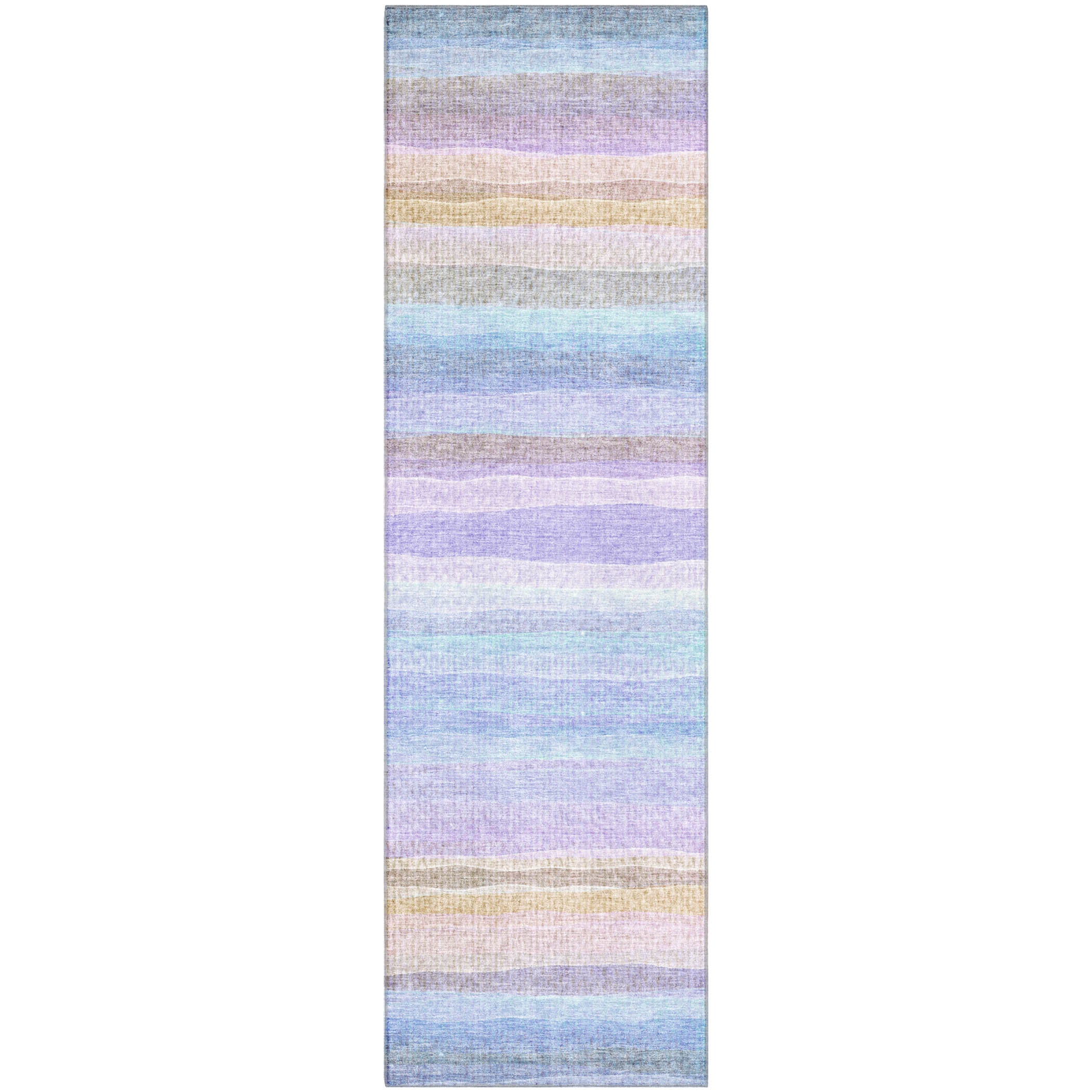 Athens Machine Washable Transitional Lavender Purple Rug 2'3" x 7'6" #shape_Runner