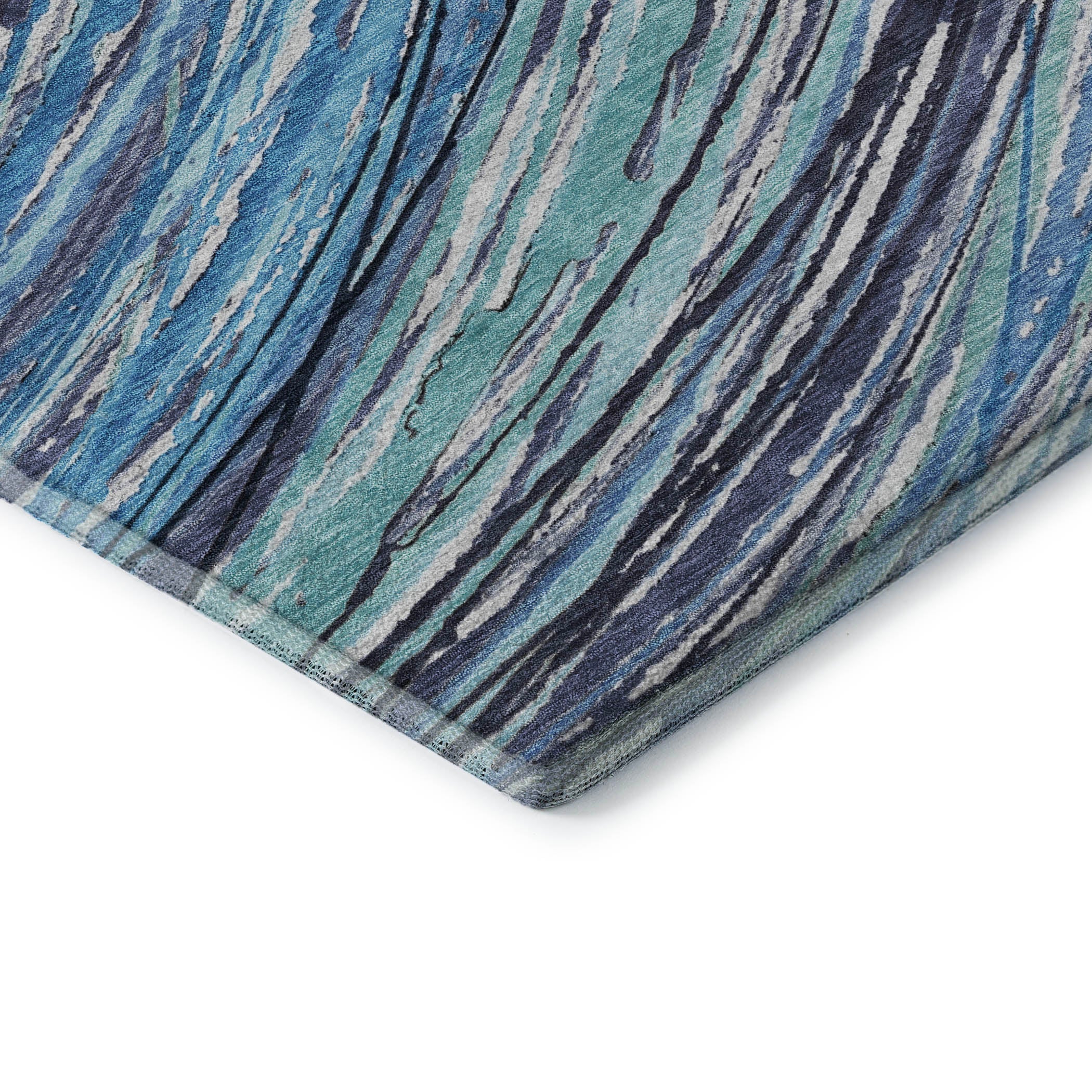 Tbilisi Machine Washable Transitional Blue Rug 1'8" x 2'6" #shape_Rectangle