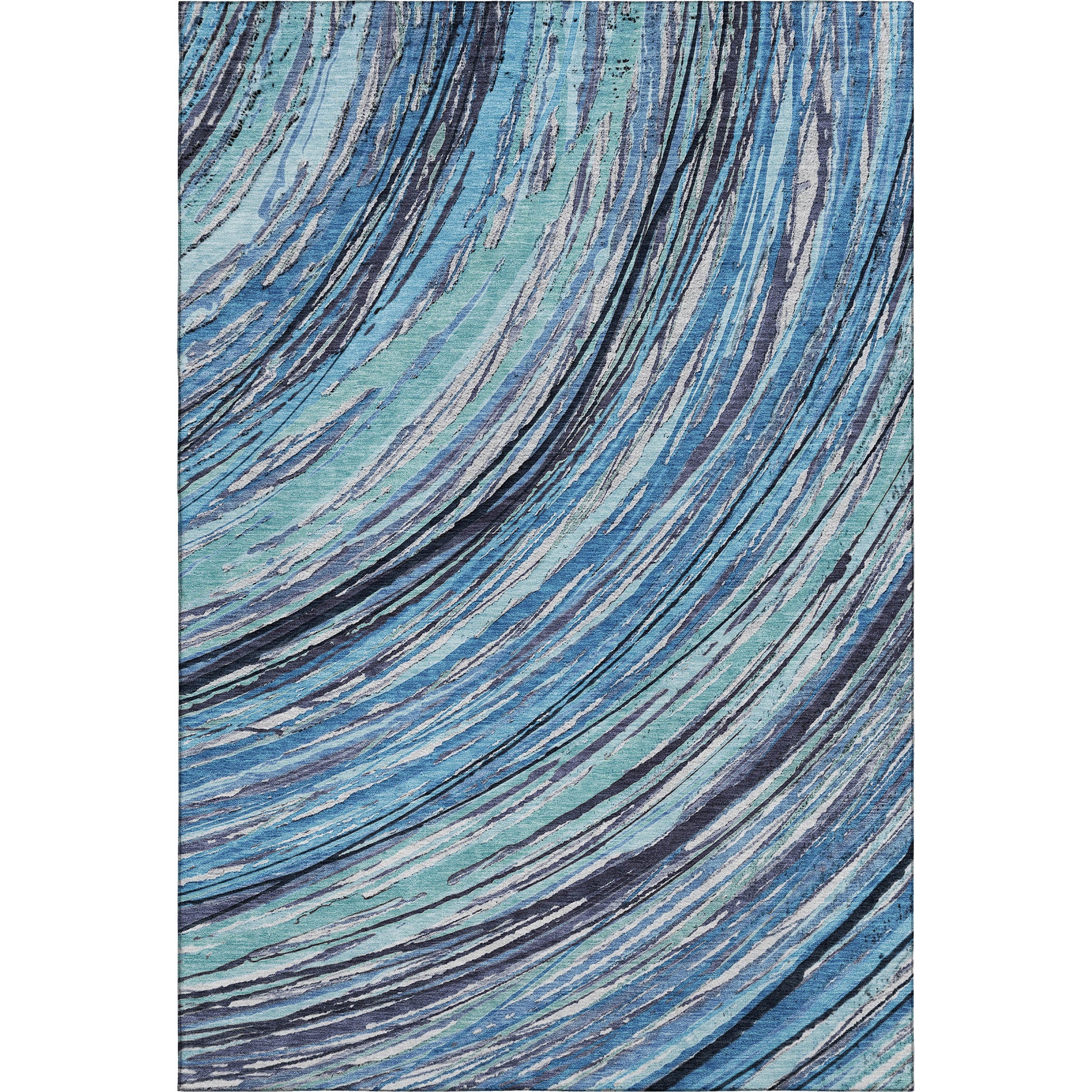Tbilisi Machine Washable Transitional Blue Rug 2'6" x 3'10" #shape_Rectangle