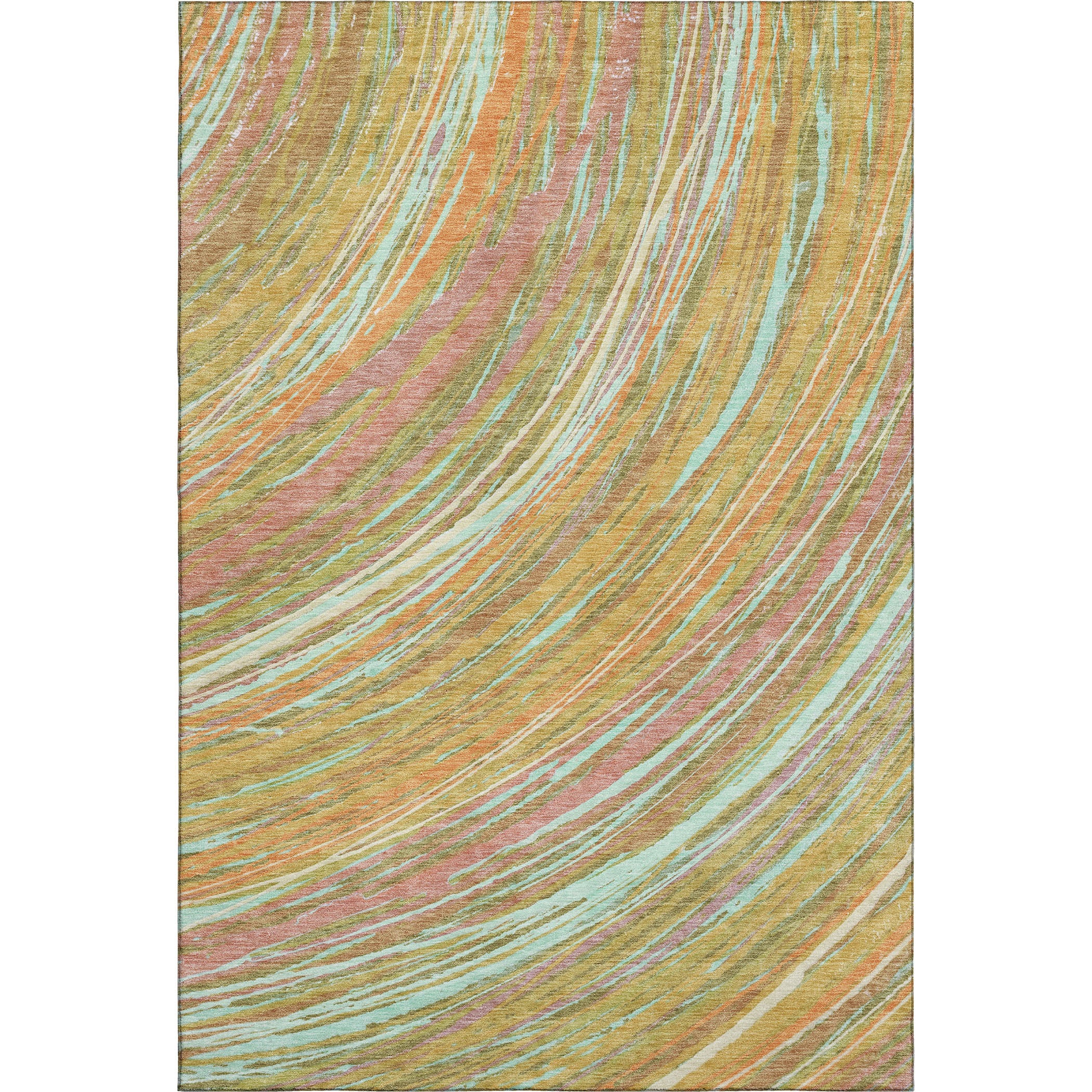Tbilisi Machine Washable Transitional Gold Rug 2'6" x 3'10" #shape_Rectangle