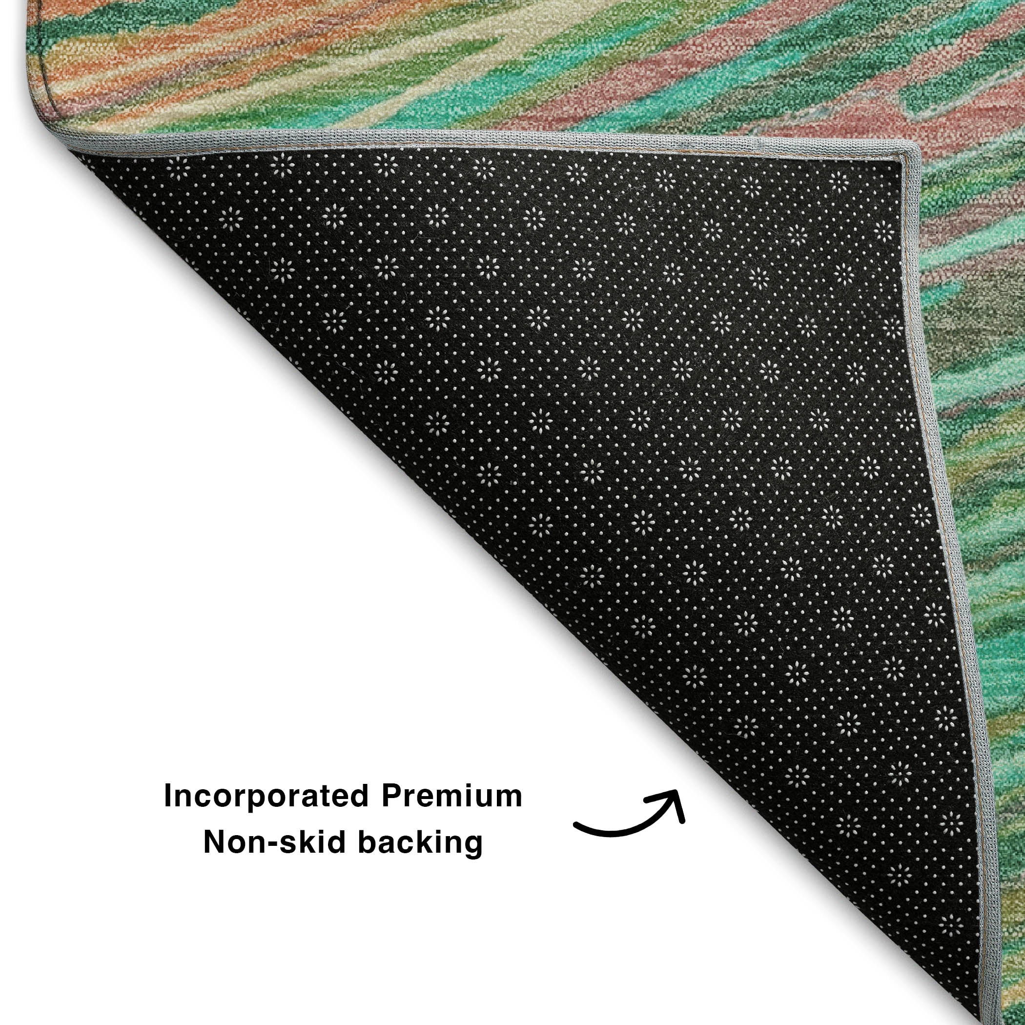 Tbilisi Machine Washable Transitional Teal Rug 1'8" x 2'6" #shape_Rectangle