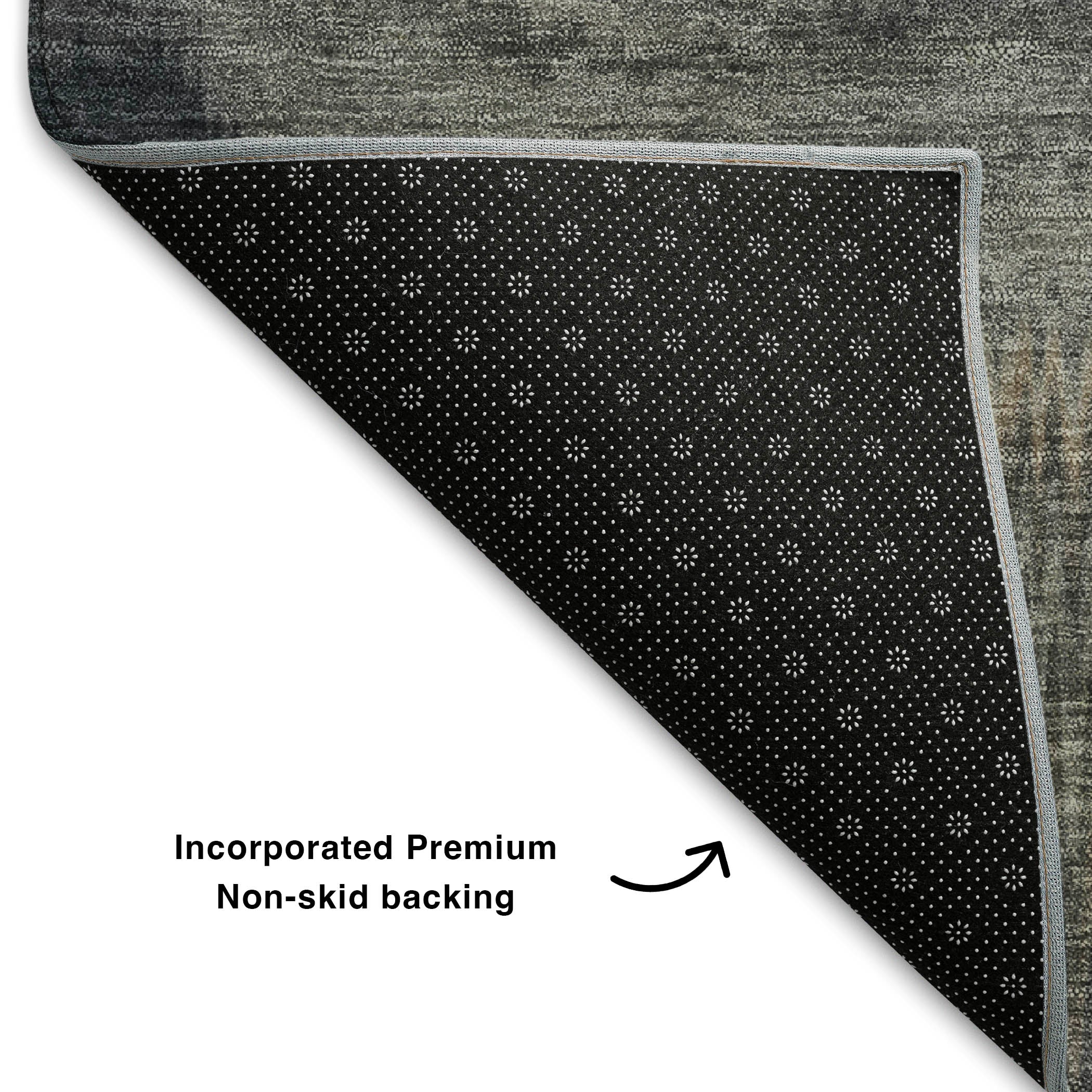 Bergen Machine Washable Transitional Gray Rug 1'8" x 2'6" #shape_Rectangle