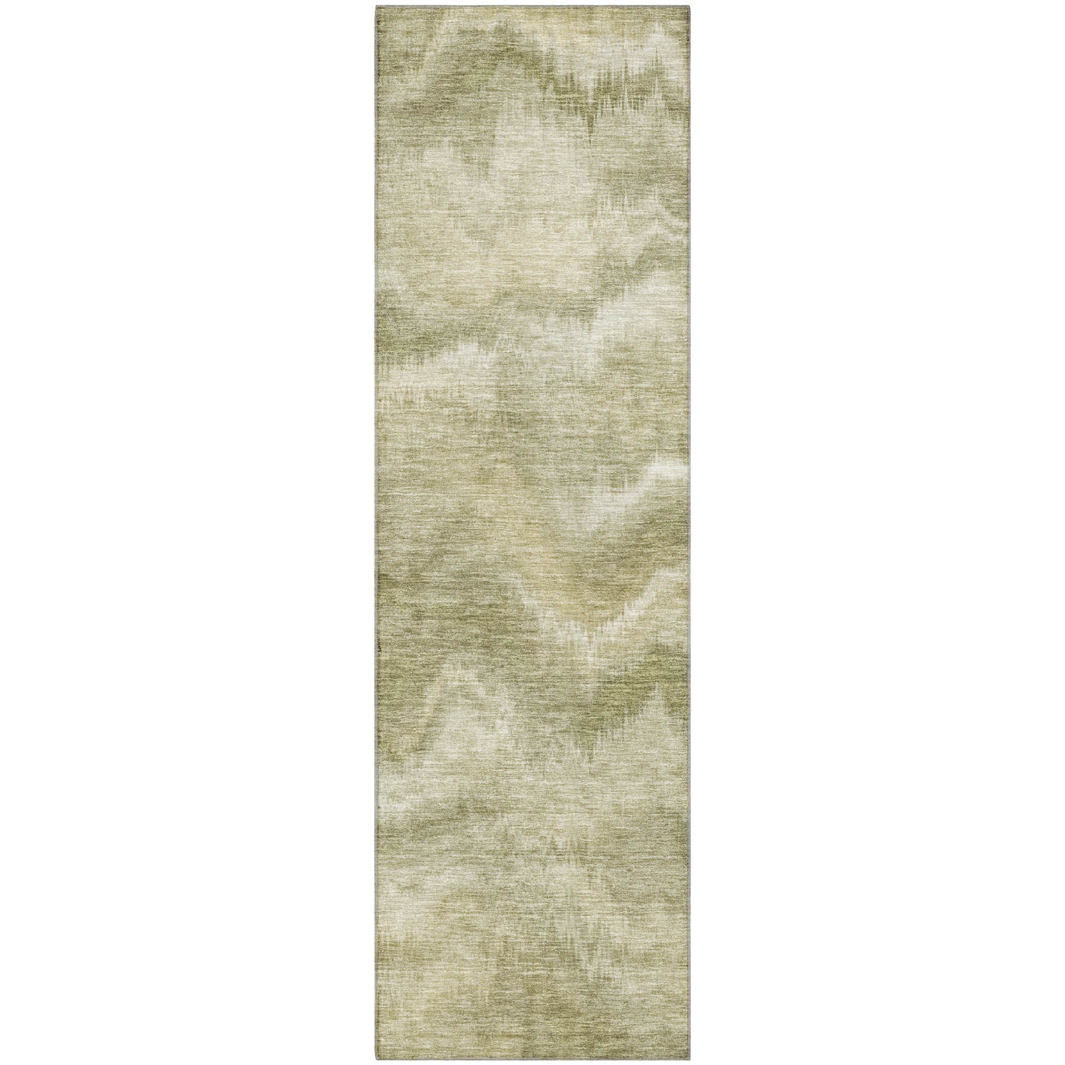 Bergen Machine Washable Transitional Sage Green Rug 2'3" x 7'6" #shape_Runner