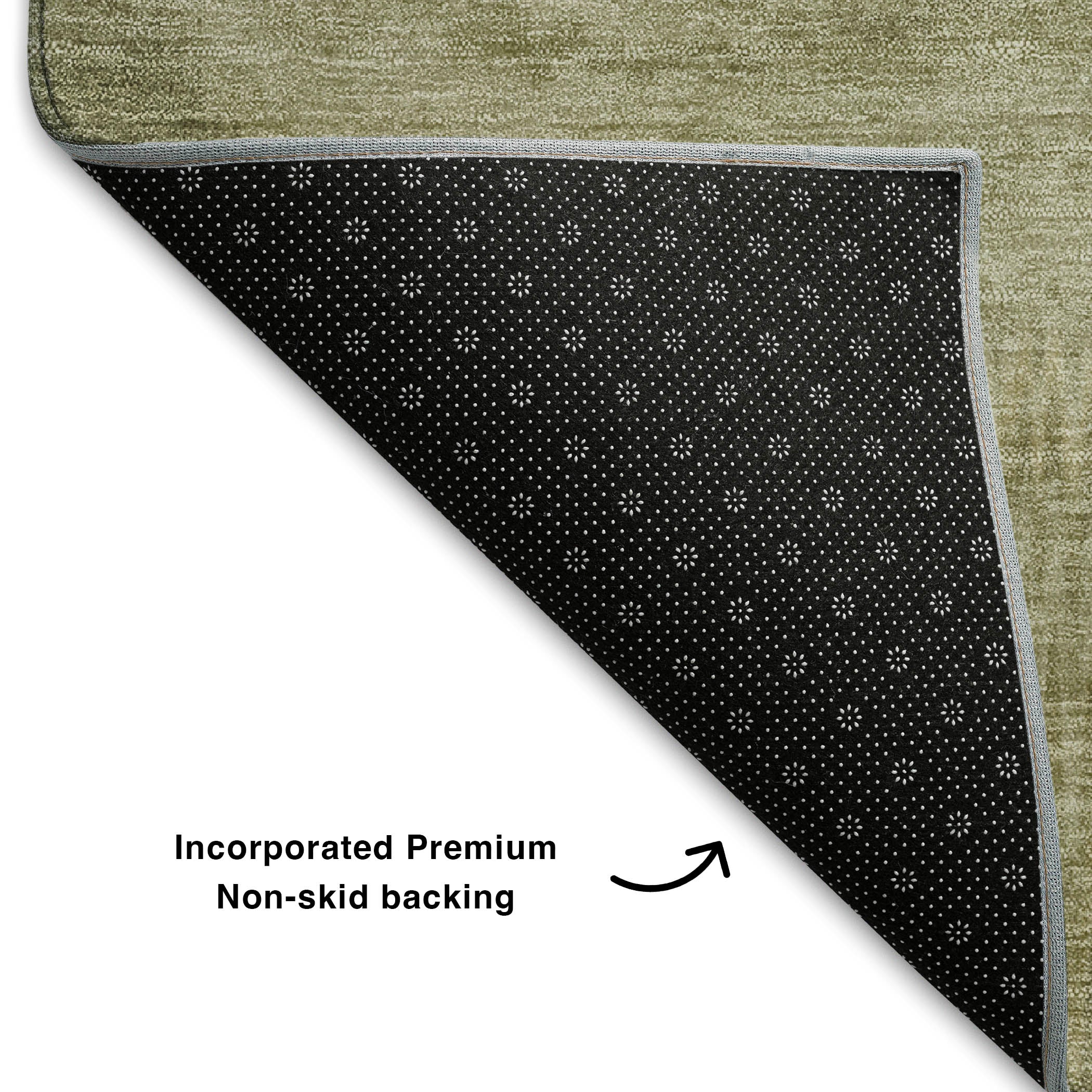 Bergen Machine Washable Transitional Sage Green Rug 1'8" x 2'6" #shape_Rectangle