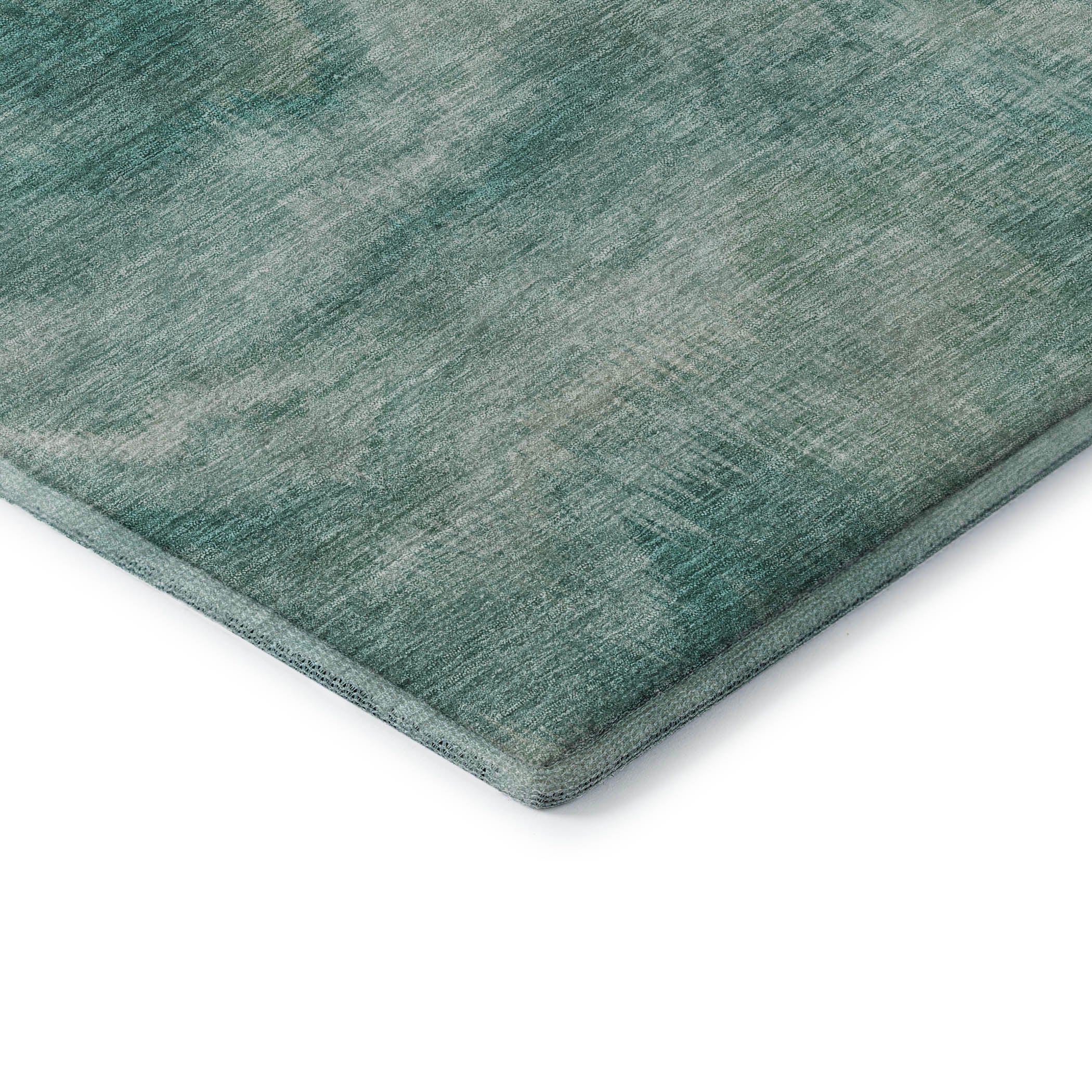 Bergen Machine Washable Transitional Teal Rug 1'8" x 2'6" #shape_Rectangle