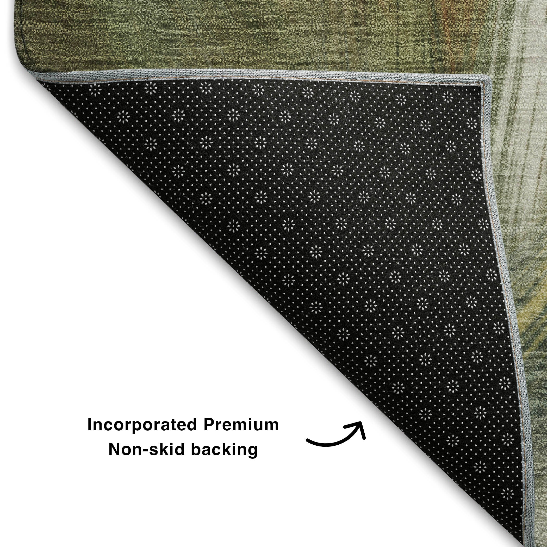 Split Machine Washable Transitional Beige Brown Rug 1'8" x 2'6" #shape_Rectangle