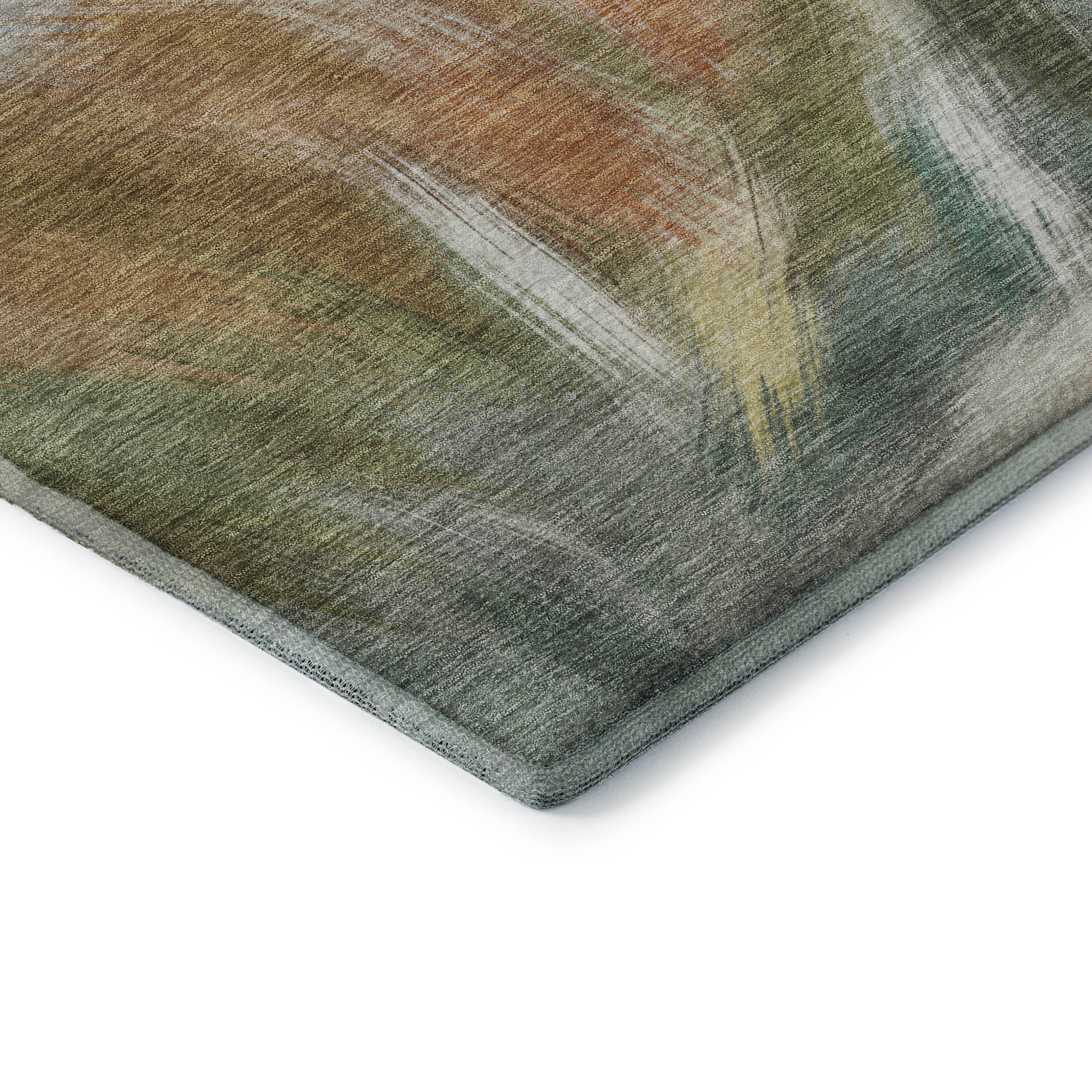 Split Machine Washable Transitional Beige Brown Rug 1'8" x 2'6" #shape_Rectangle