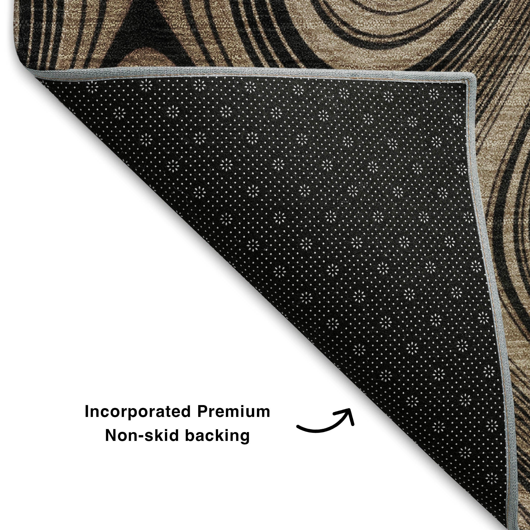 Istanbul Machine Washable Transitional Beige Brown Rug 1'8" x 2'6" #shape_Rectangle