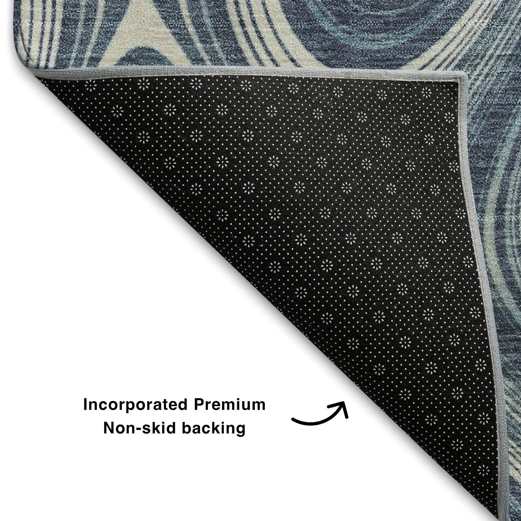 Istanbul Machine Washable Transitional Blue Rug 1'8" x 2'6" #shape_Rectangle