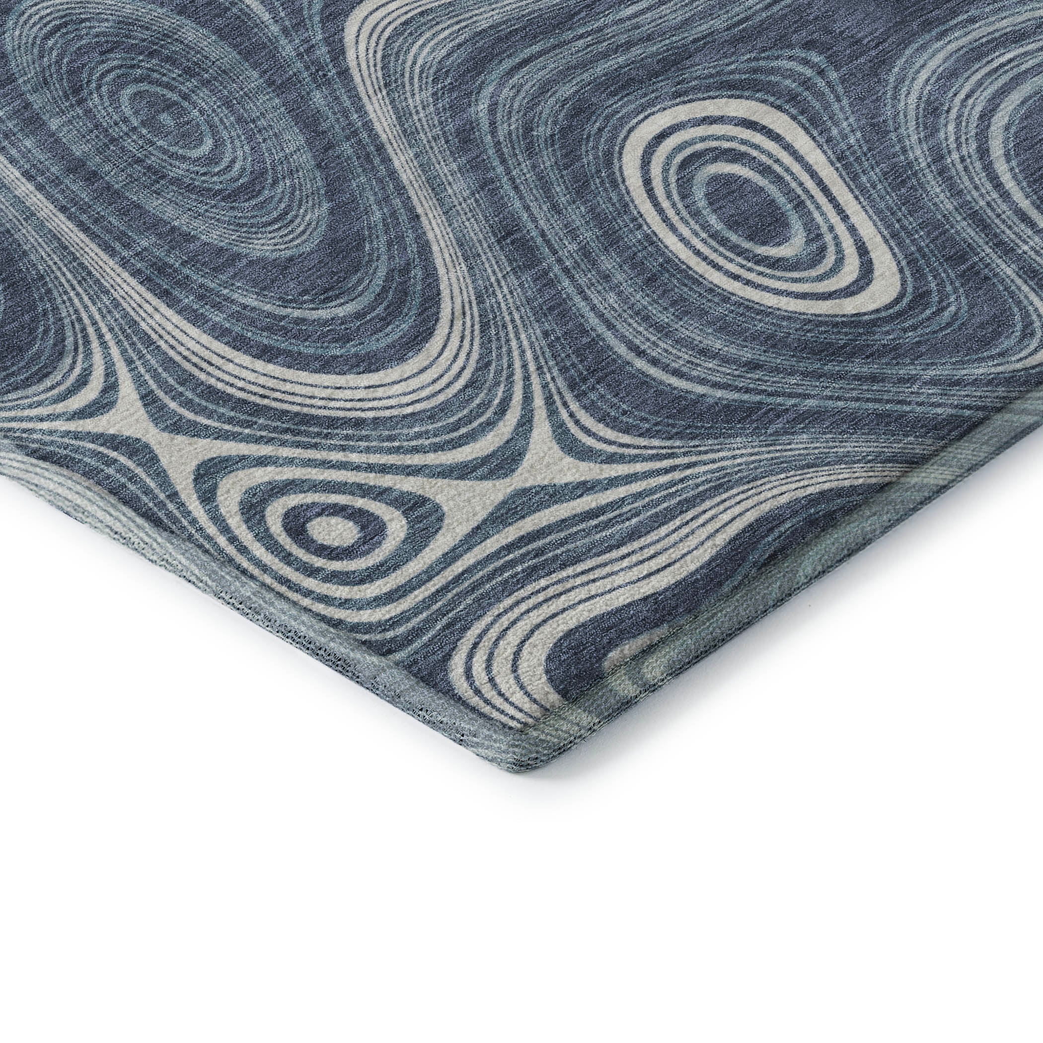 Istanbul Machine Washable Transitional Blue Rug 1'8" x 2'6" #shape_Rectangle
