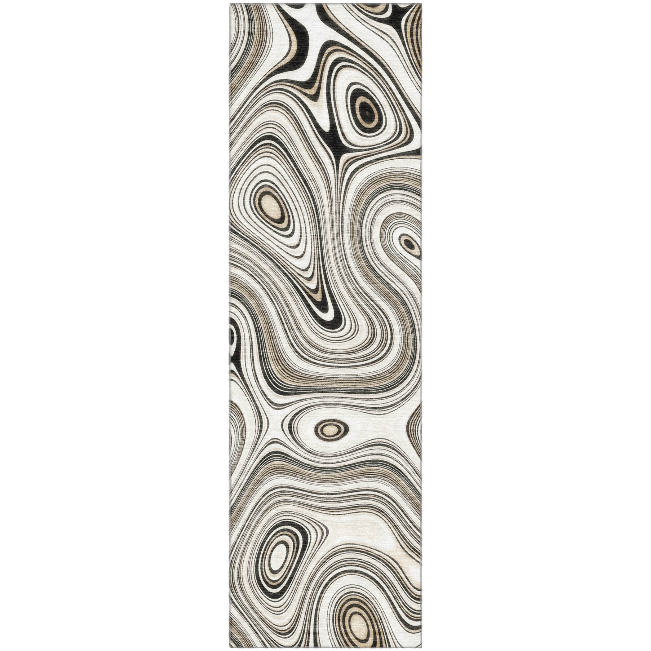 Istanbul Machine Washable Transitional Ivory Rug 2'3" x 7'6" #shape_Runner