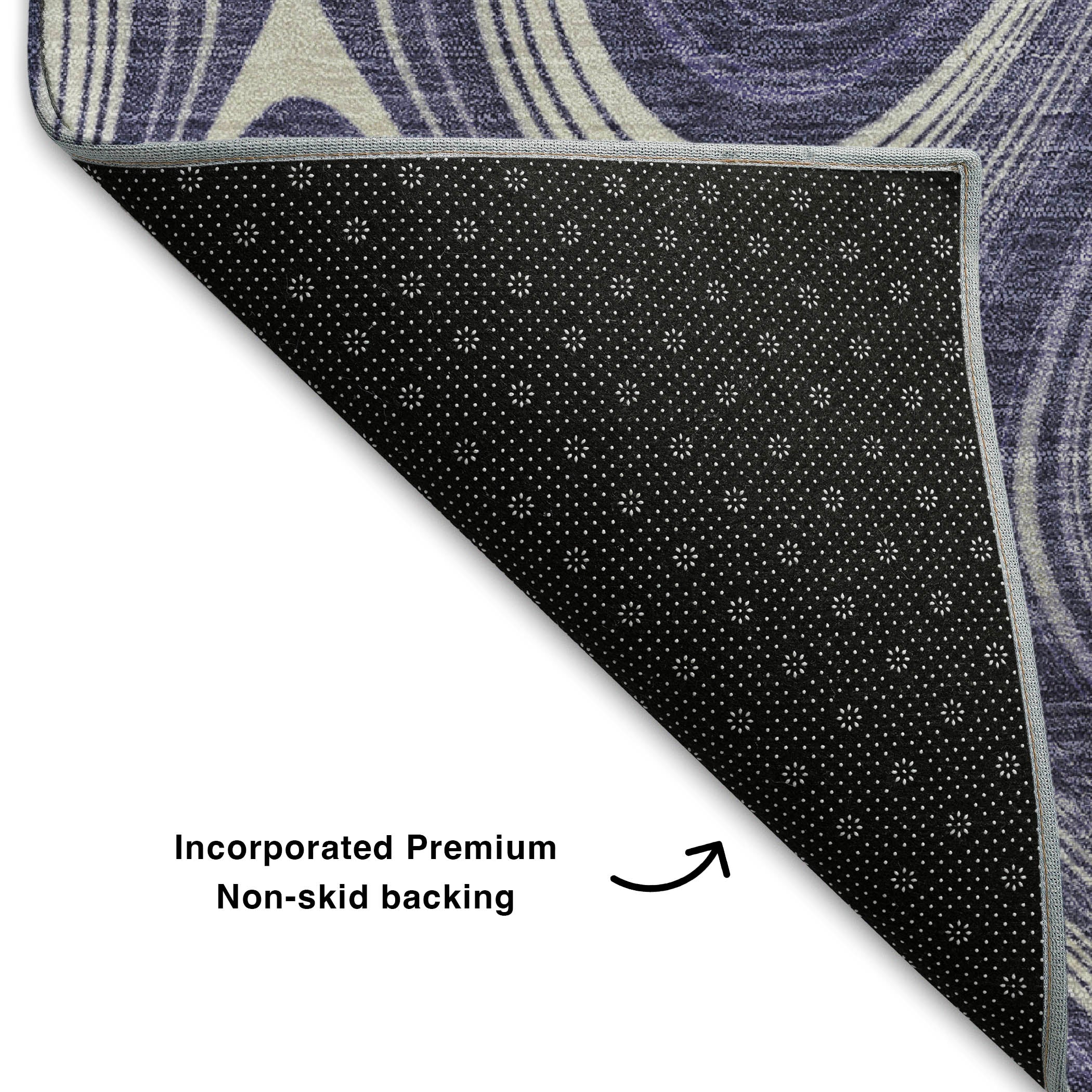 Istanbul Machine Washable Transitional Plum Purple Rug 1'8" x 2'6" #shape_Rectangle