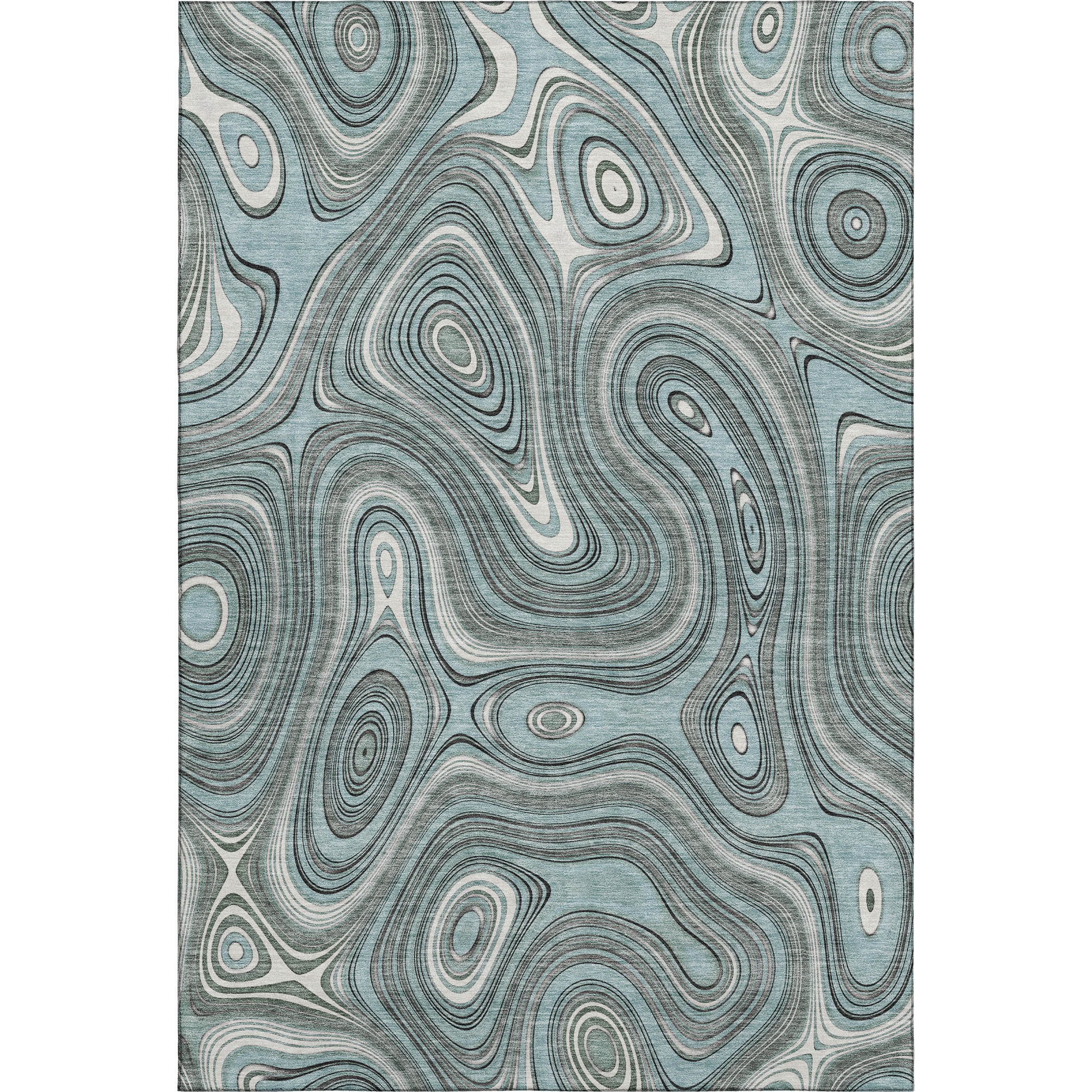 Istanbul Machine Washable Transitional Sky Blue Rug 2'6" x 3'10" #shape_Rectangle