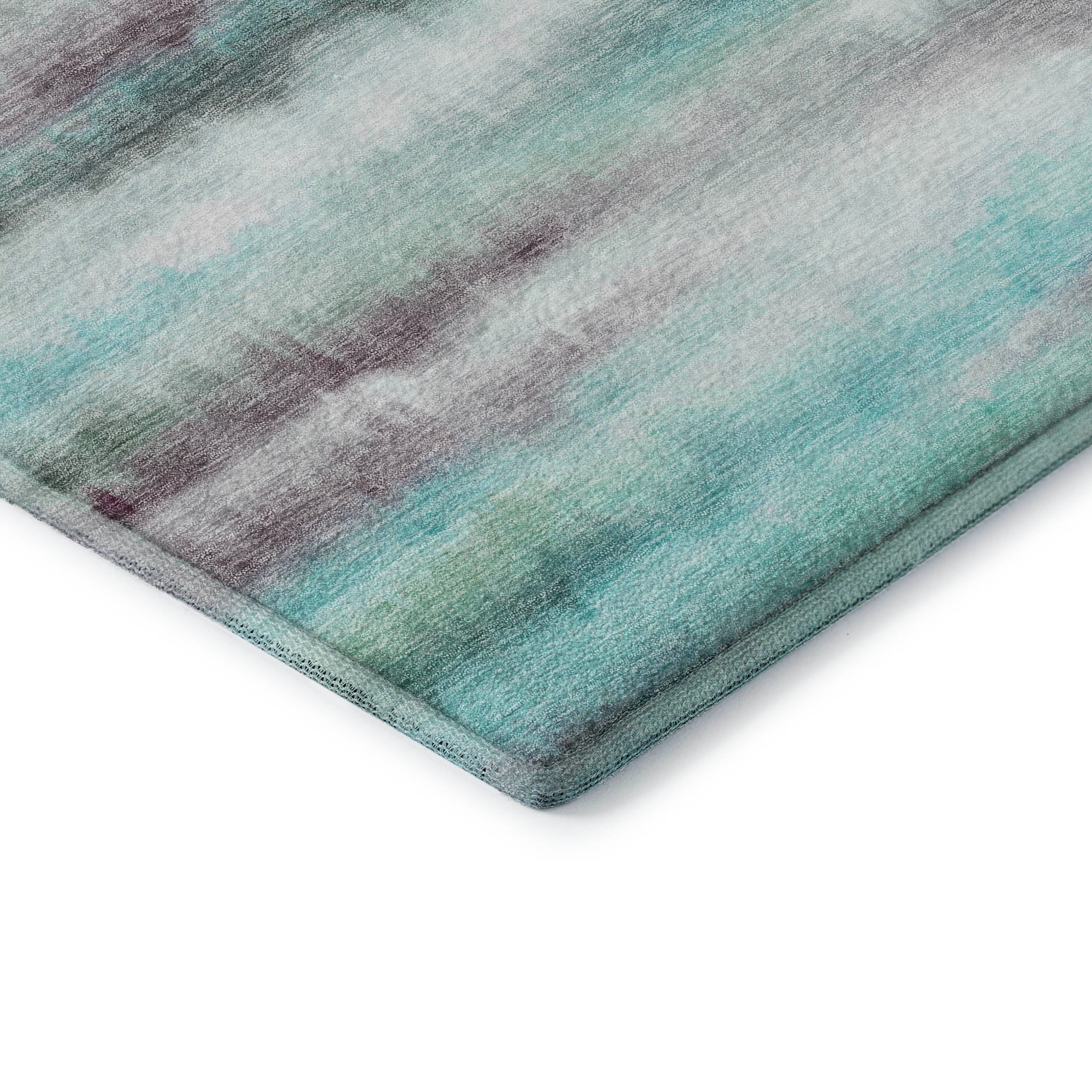 Sintra Machine Washable Transitional Teal Rug 1'8" x 2'6" #shape_Rectangle