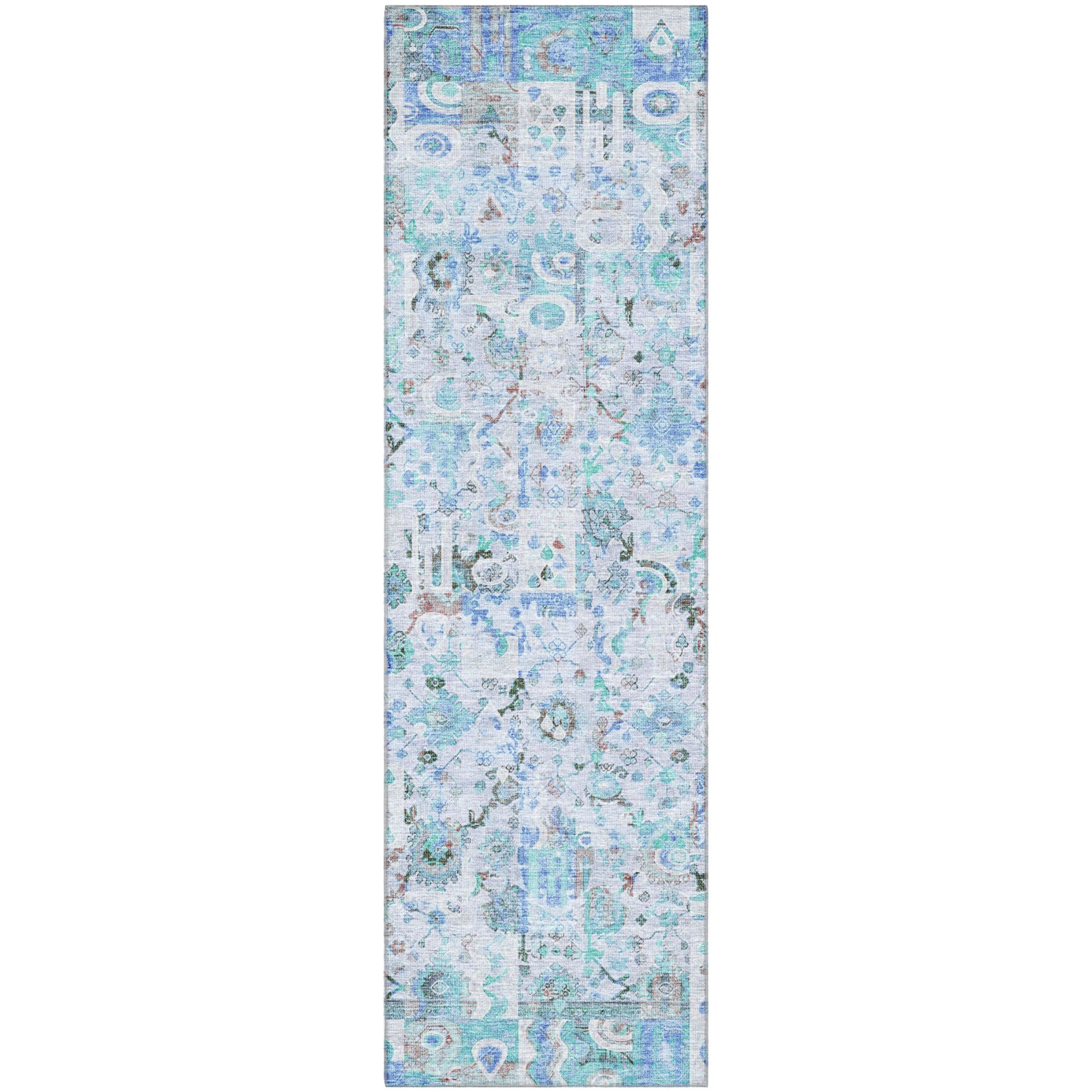 Jaipur Machine Washable Traditional Blue Rug 2'3" x 7'6" #shape_Runner