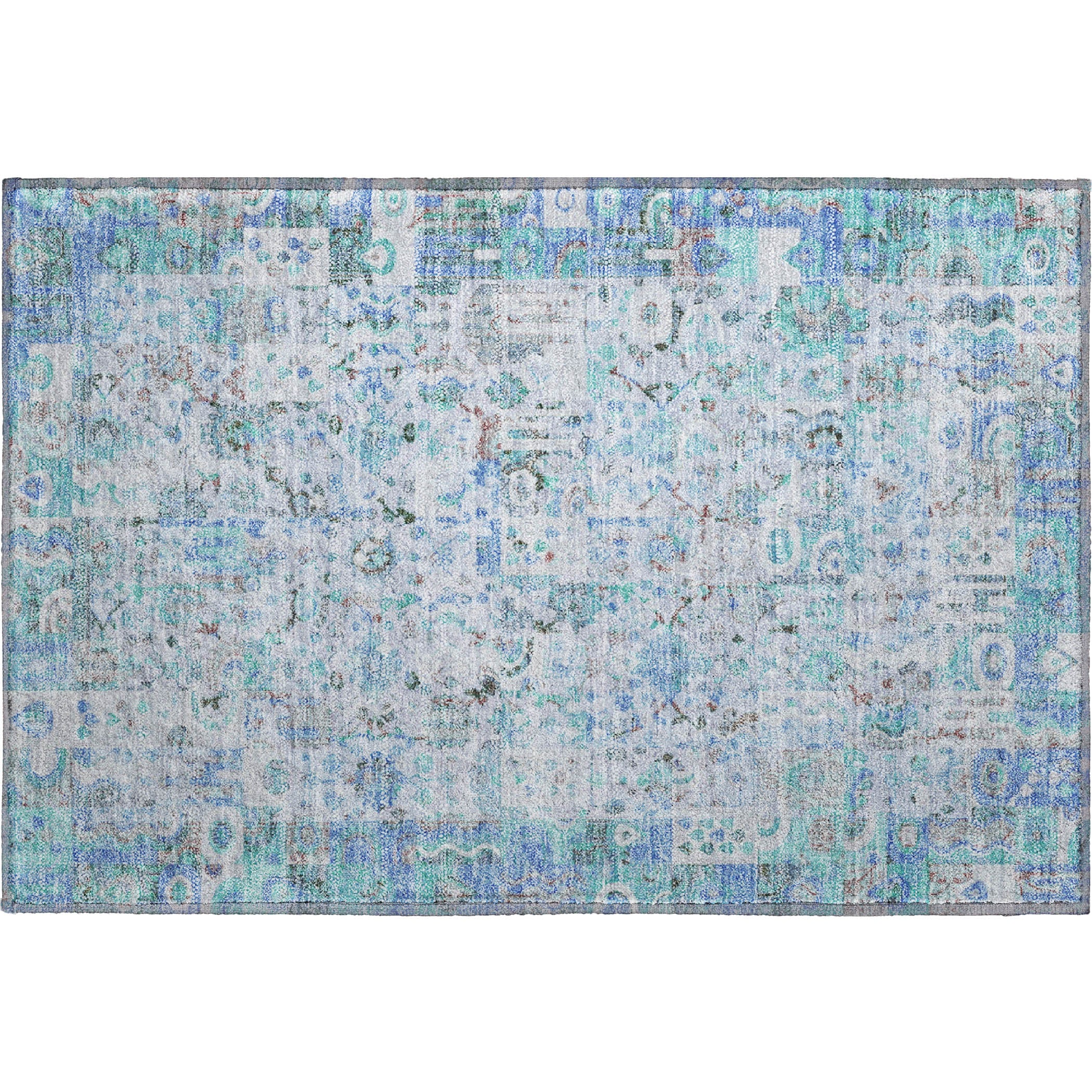 Jaipur Machine Washable Traditional Blue Rug 1'8" x 2'6" #shape_Rectangle