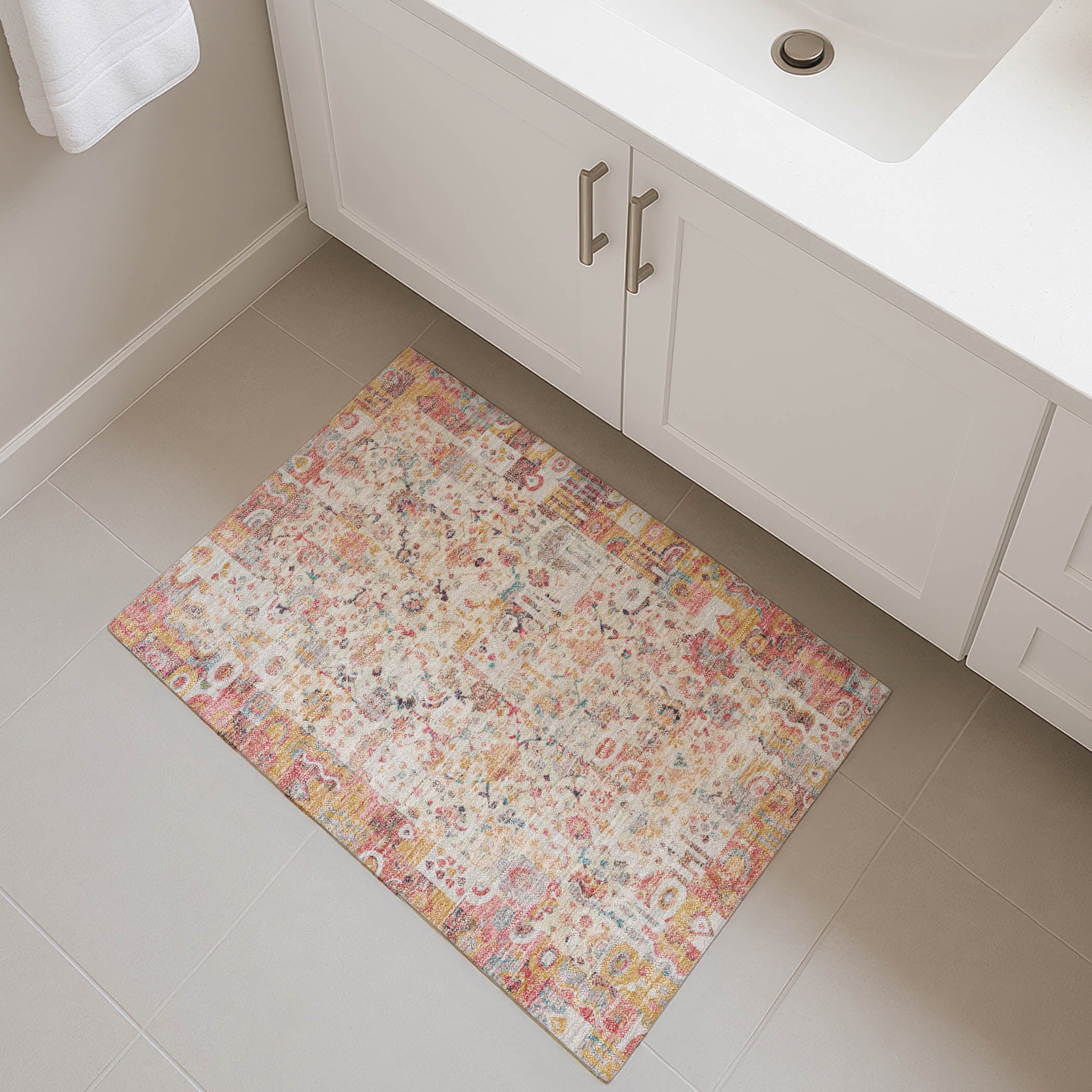 Jaipur Machine Washable Traditional Pink Rug 1'8" x 2'6" #shape_Rectangle