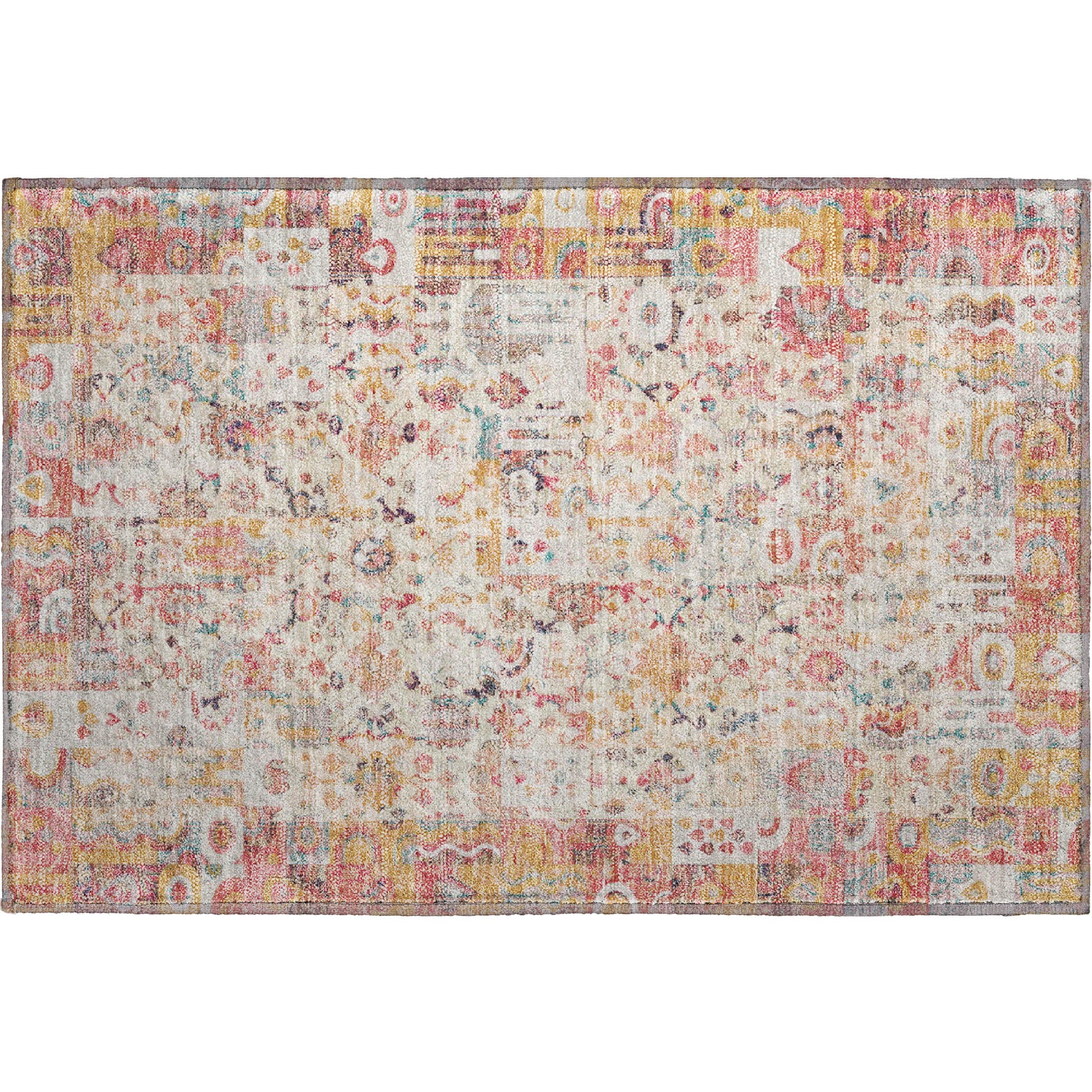 Jaipur Machine Washable Traditional Pink Rug 1'8" x 2'6" #shape_Rectangle