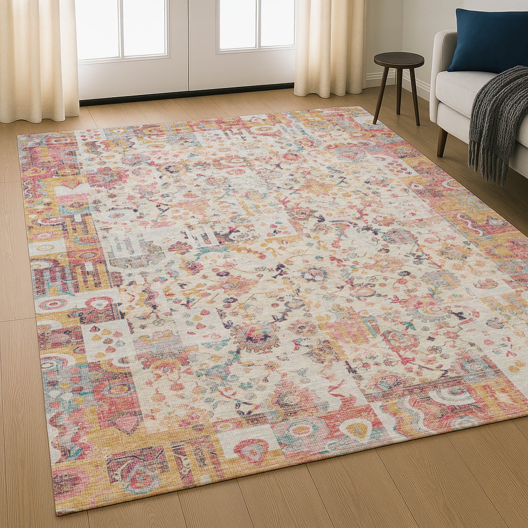 Jaipur Machine Washable Traditional Pink Rug 2'6" x 3'10" #shape_Rectangle