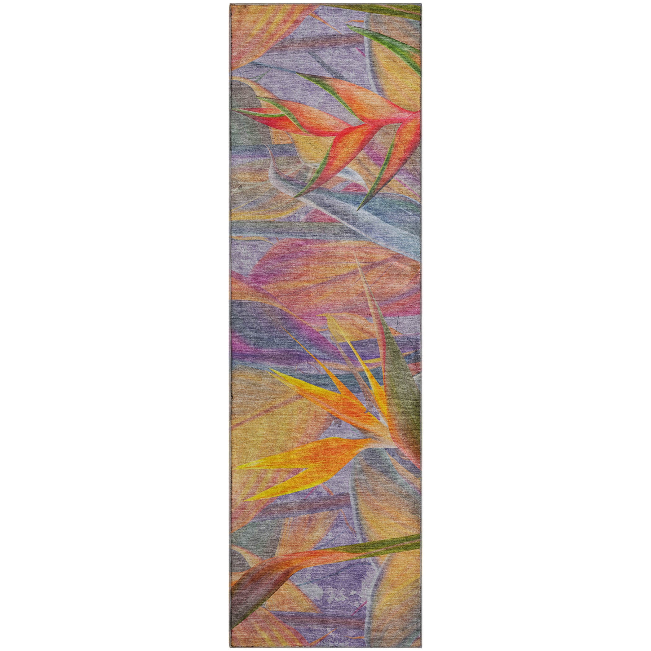 Montevideo Machine Washable Tropical Multi Rug 2'3" x 7'6" #shape_Runner