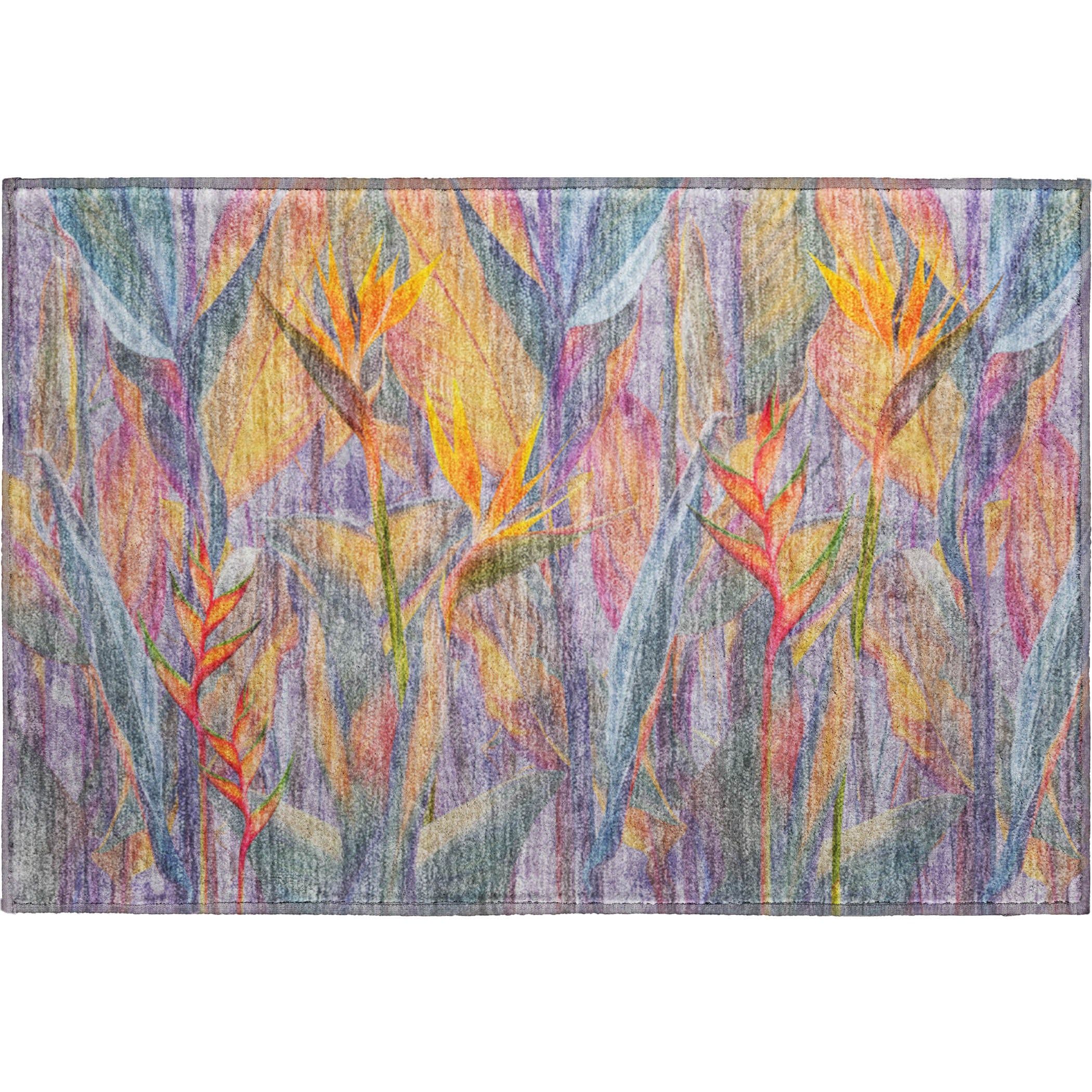 Montevideo Machine Washable Tropical Multi Rug 1'8" x 2'6" #shape_Rectangle