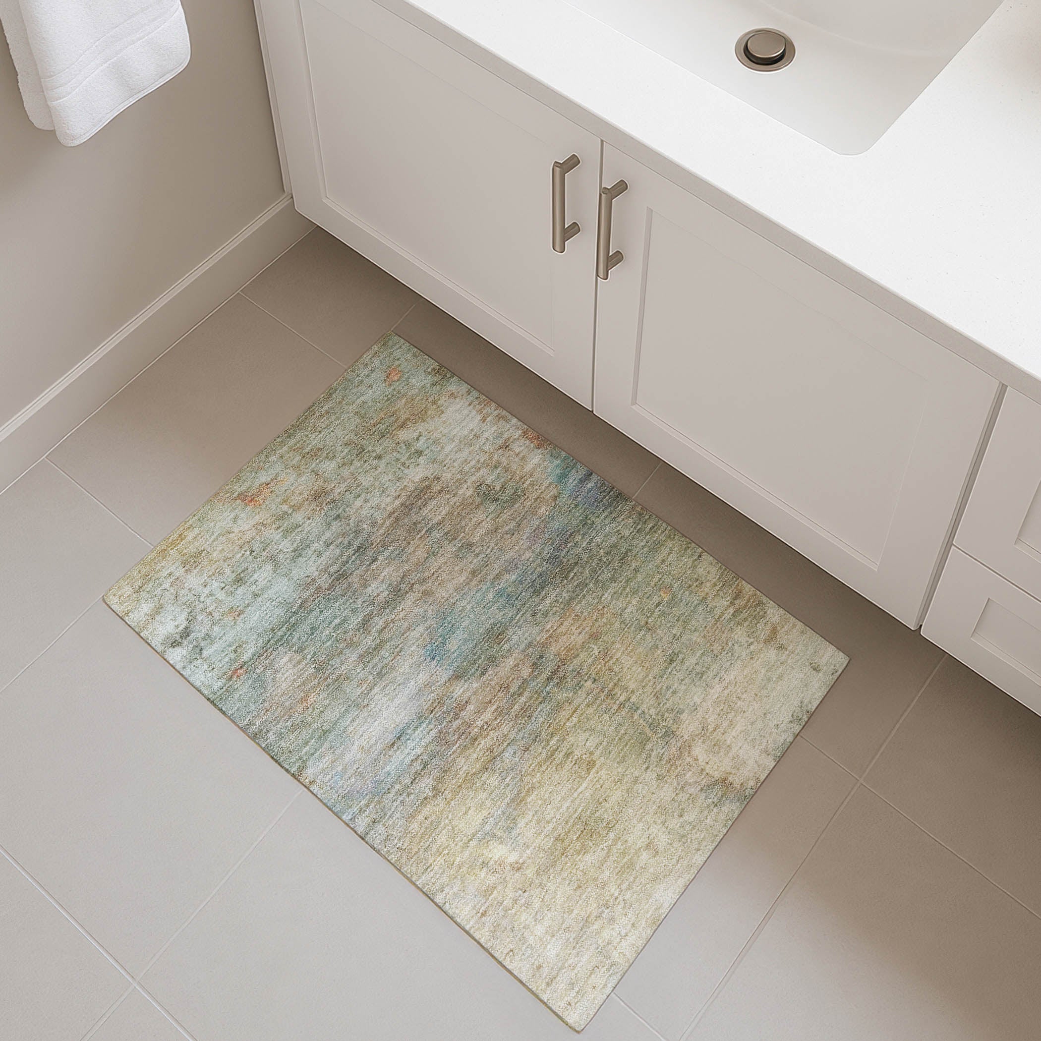 Dublin Machine Washable Transitional Wheat Gold Rug 1'8" x 2'6" #shape_Rectangle