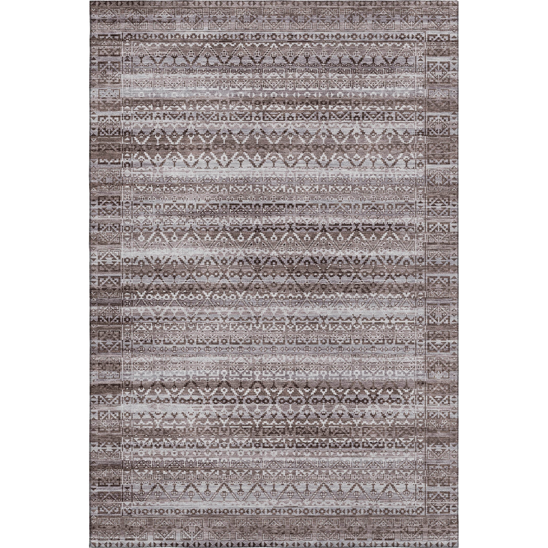 Kotor Machine Washable Transitional Brown Rug 2'6" x 3'10" #shape_Rectangle