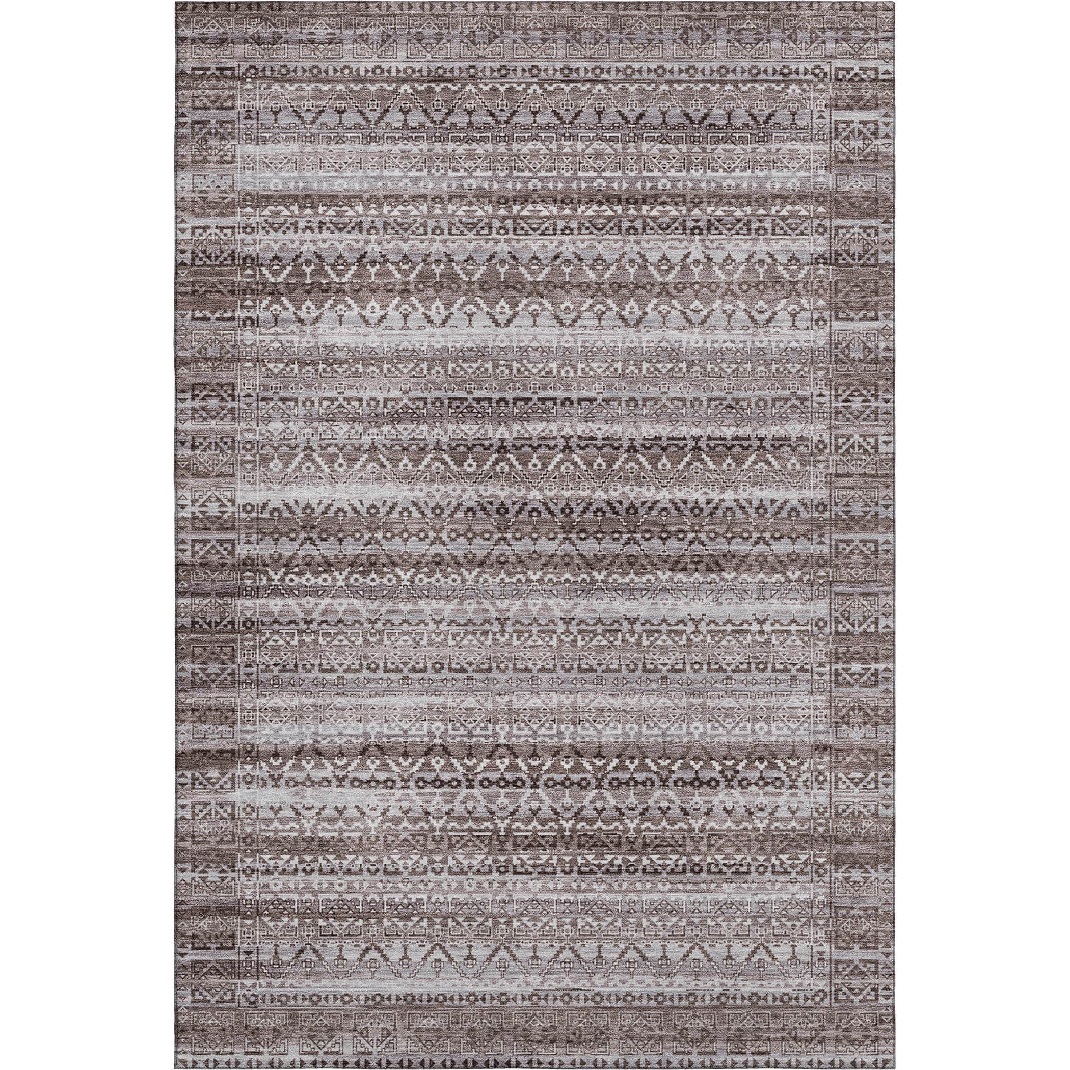 Kotor Machine Washable Transitional Brown Rug 2'6" x 3'10" #shape_Rectangle