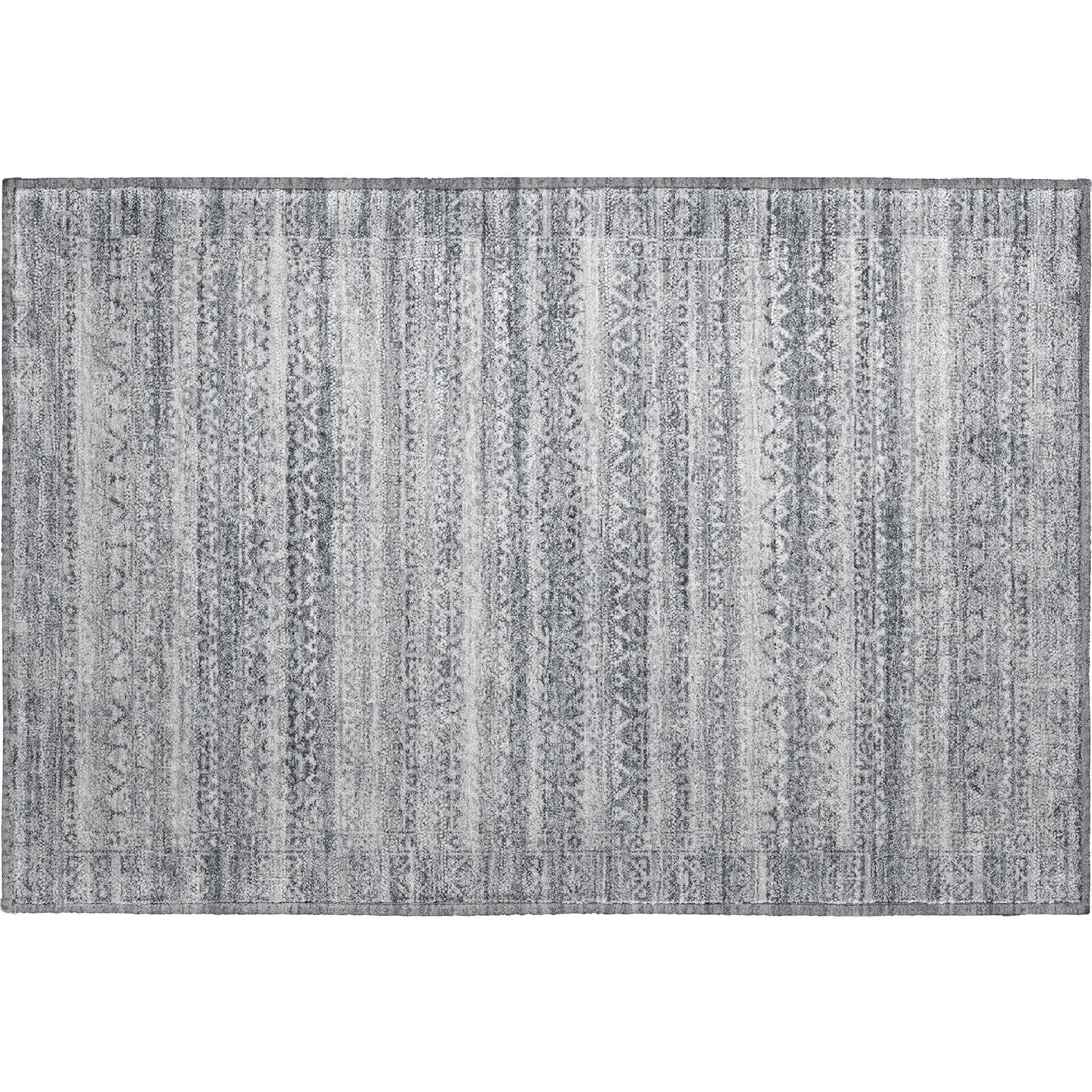 Kotor Machine Washable Transitional Gray Rug 1'8" x 2'6" #shape_Rectangle