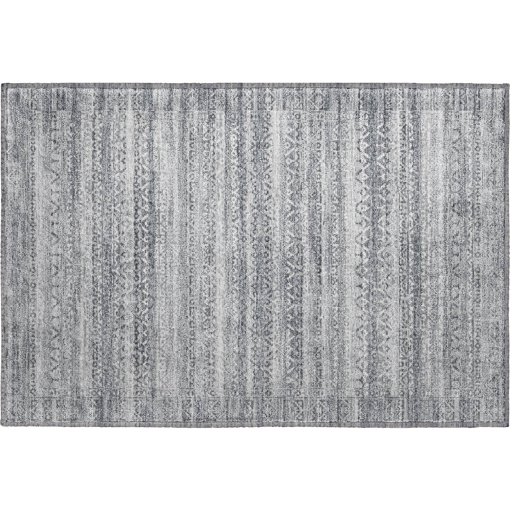 Kotor Machine Washable Transitional Gray Rug 1'8" x 2'6" #shape_Rectangle