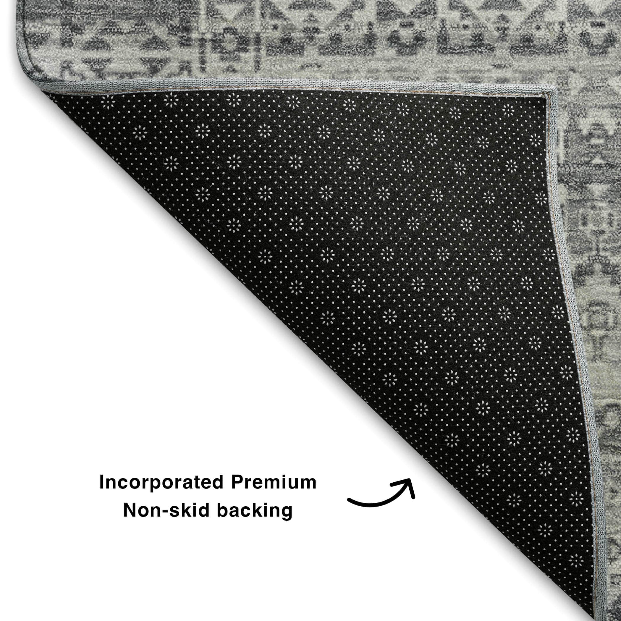 Kotor Machine Washable Transitional Gray Rug 1'8" x 2'6" #shape_Rectangle