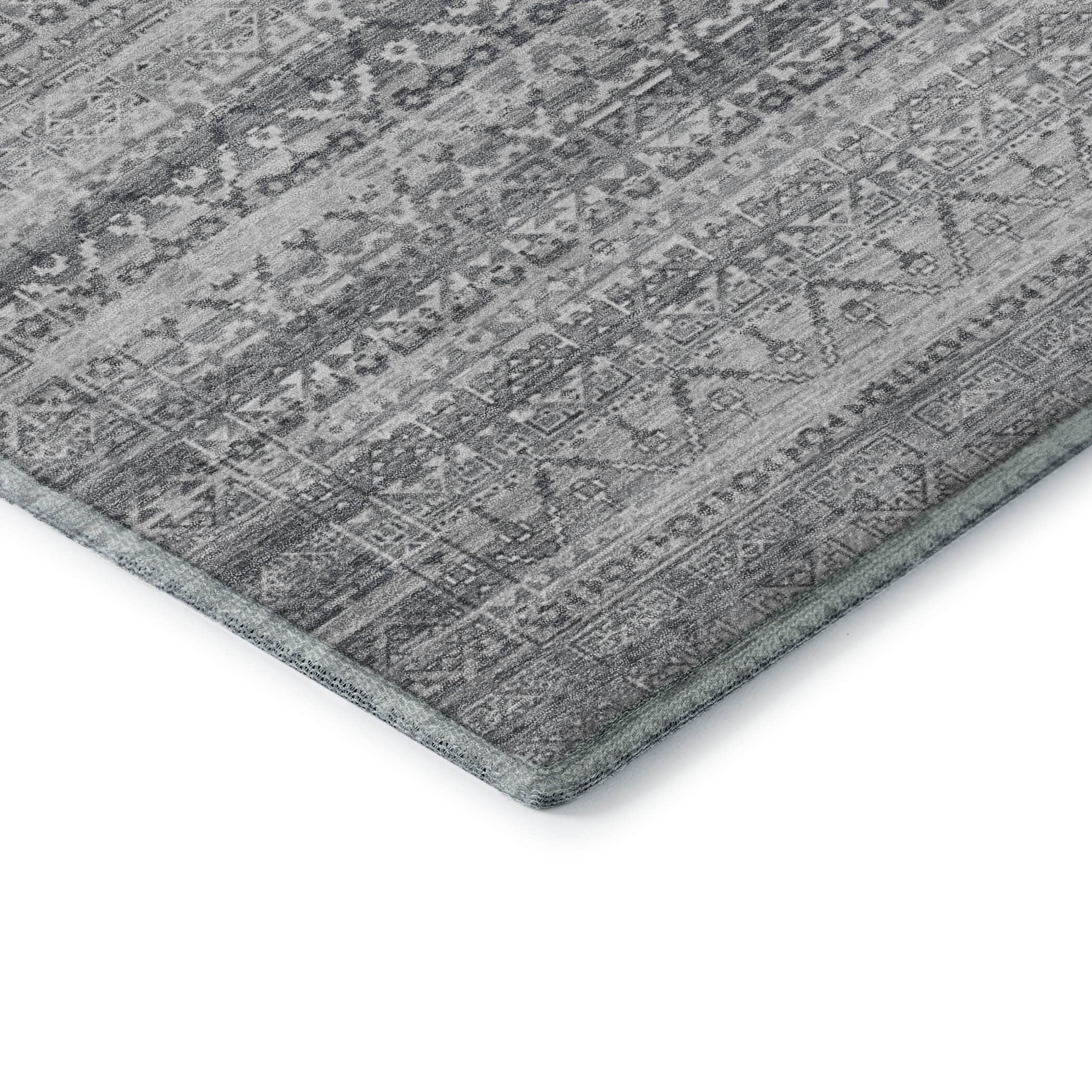 Kotor Machine Washable Transitional Gray Rug 1'8" x 2'6" #shape_Rectangle