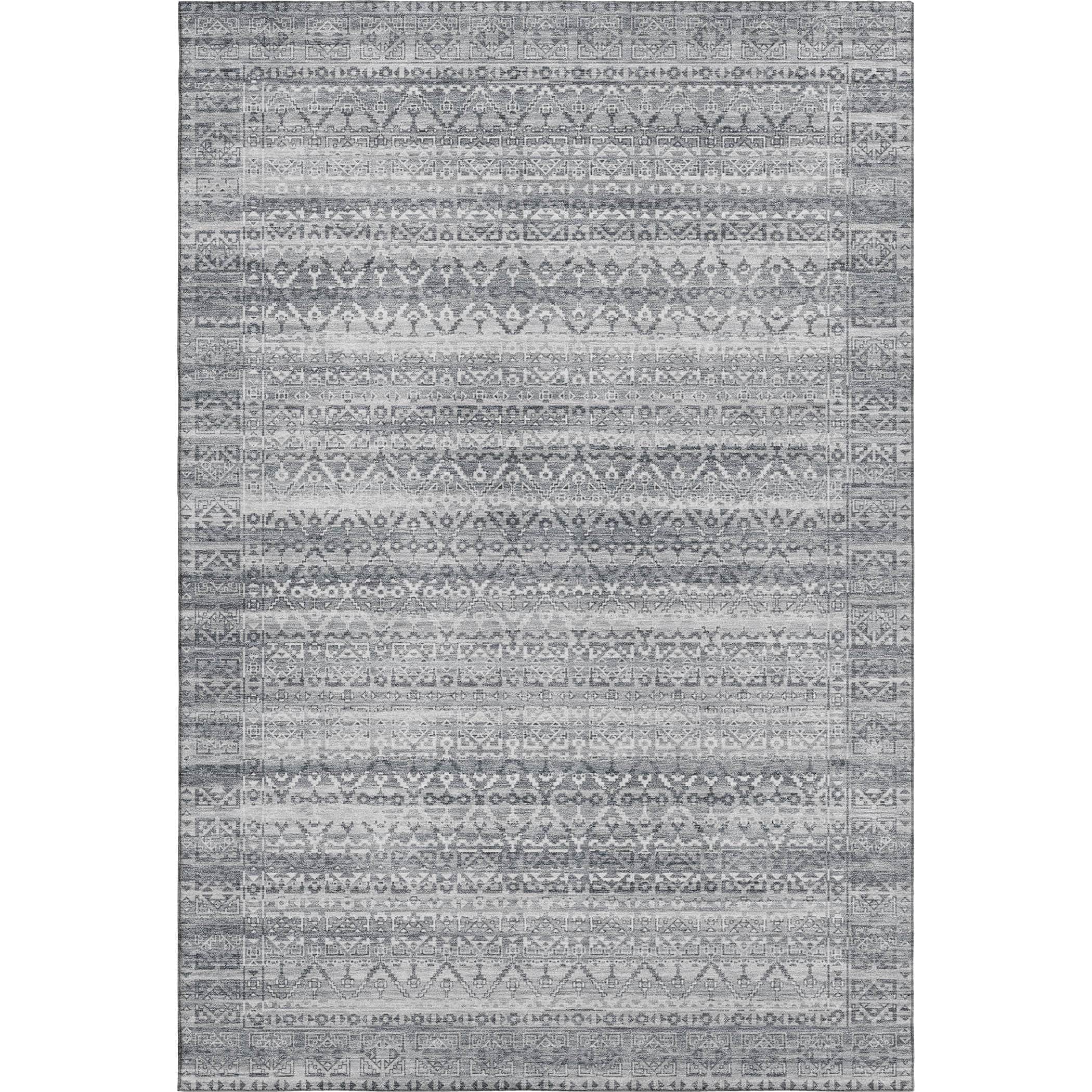 Kotor Machine Washable Transitional Gray Rug 2'6" x 3'10" #shape_Rectangle