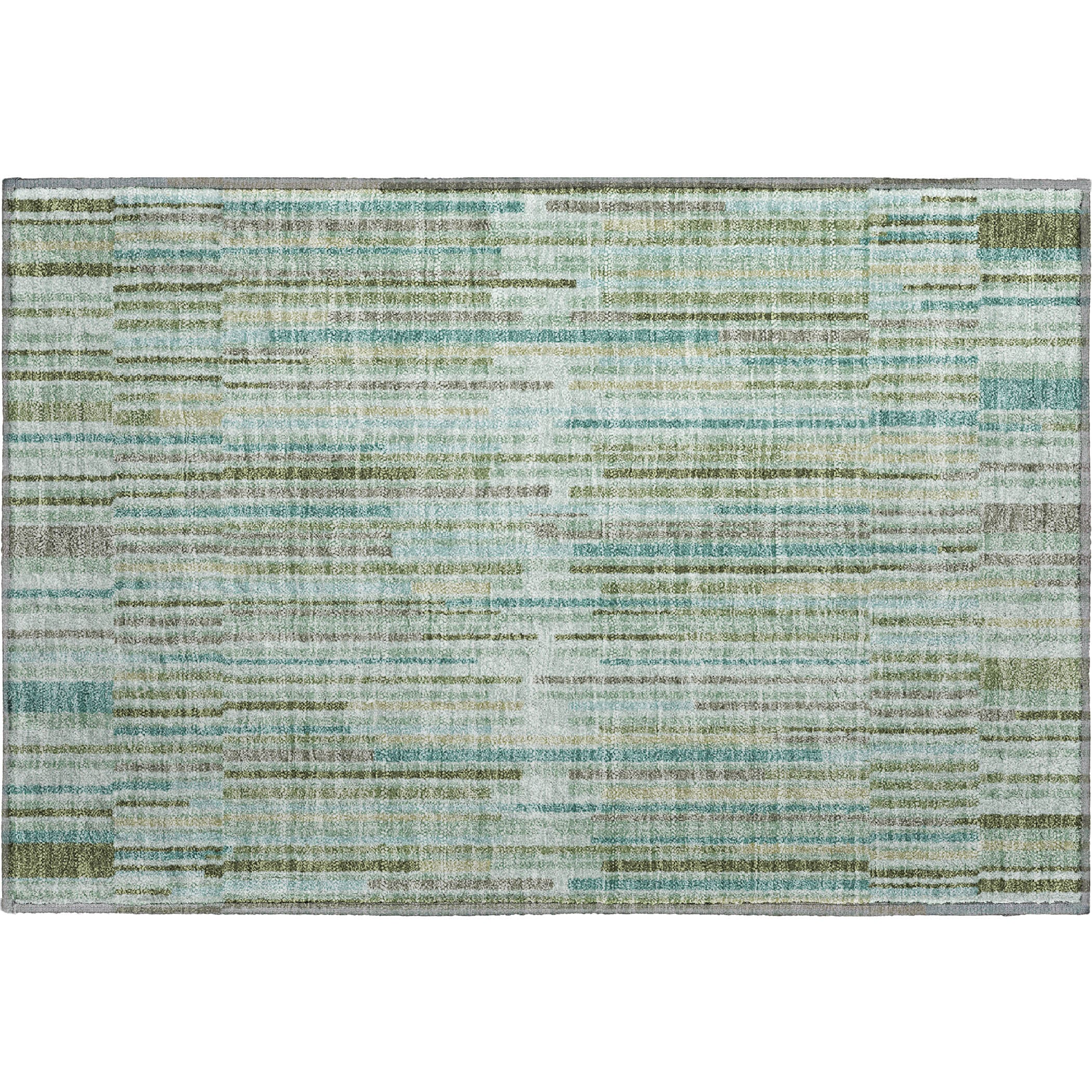 Cusco Machine Washable Transitional Aloe Green Rug 1'8" x 2'6" #shape_Rectangle