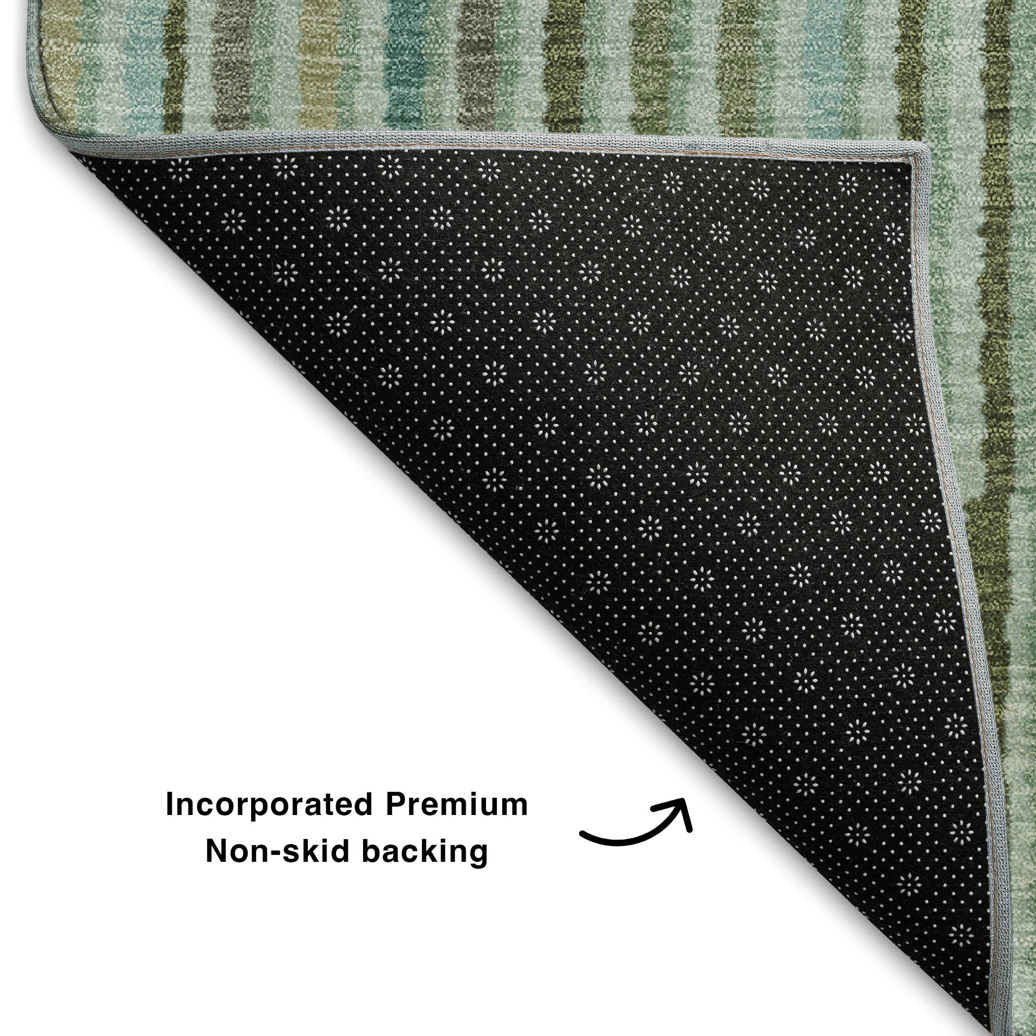 Cusco Machine Washable Transitional Aloe Green Rug 1'8" x 2'6" #shape_Rectangle