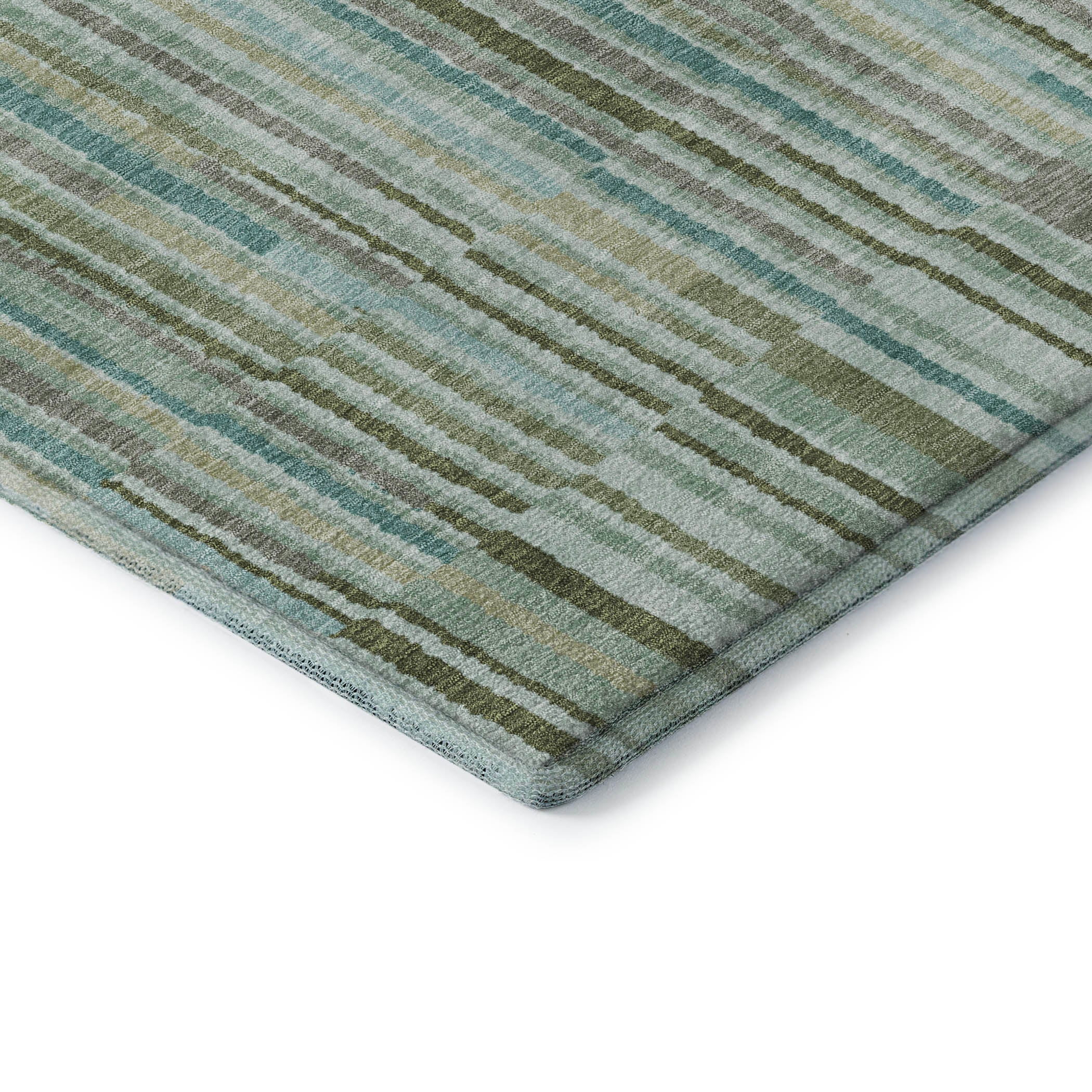 Cusco Machine Washable Transitional Aloe Green Rug 1'8" x 2'6" #shape_Rectangle
